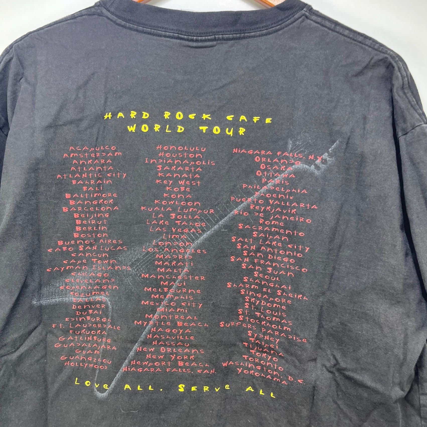 Hard Rock Cafe VINTAGE Hard Rock Cafe Niagara Falls Sun Faded T Shirt XL Men Black Cotton Knit 90s Rock Movie Theme Short Sleeve Crew Neck Size US XL / EU 56 / 4 - 4 Thumbnail