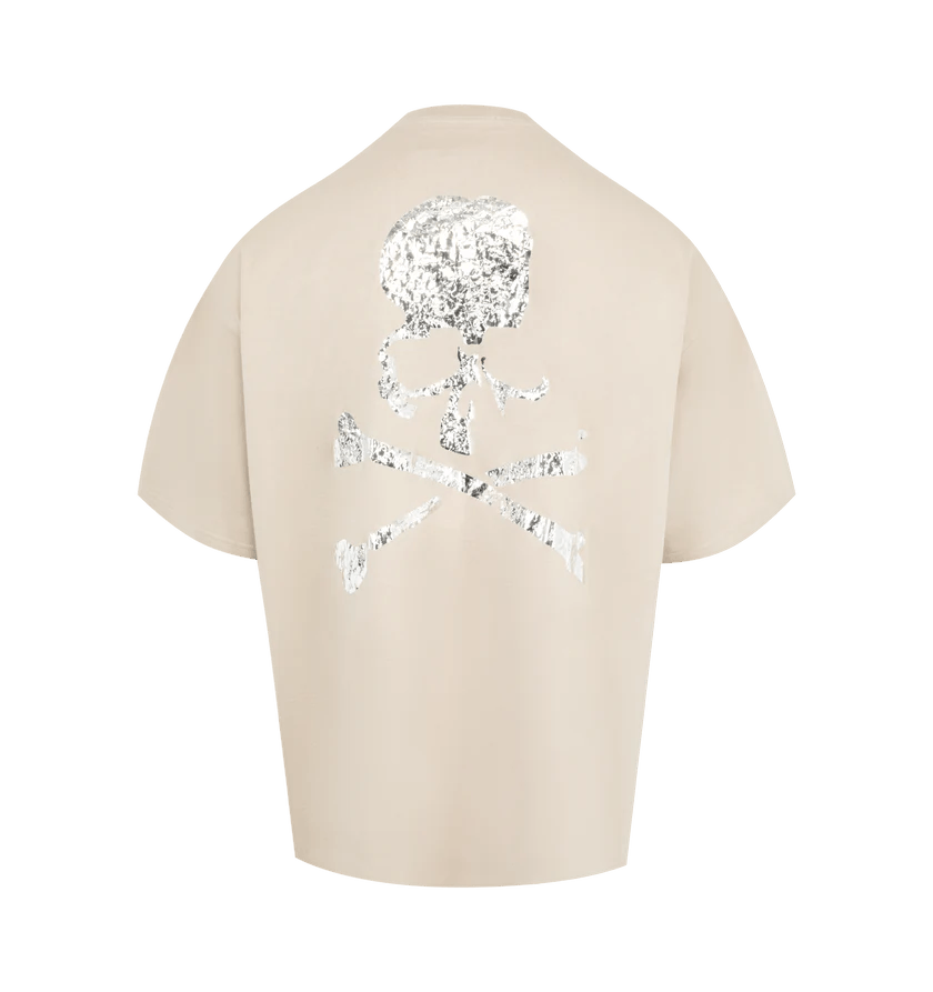 Mastermind Japan o1h1sh11225 Mirror Logo Tee in Beige Size US M / EU 48-50 / 2 - 2 Thumbnail
