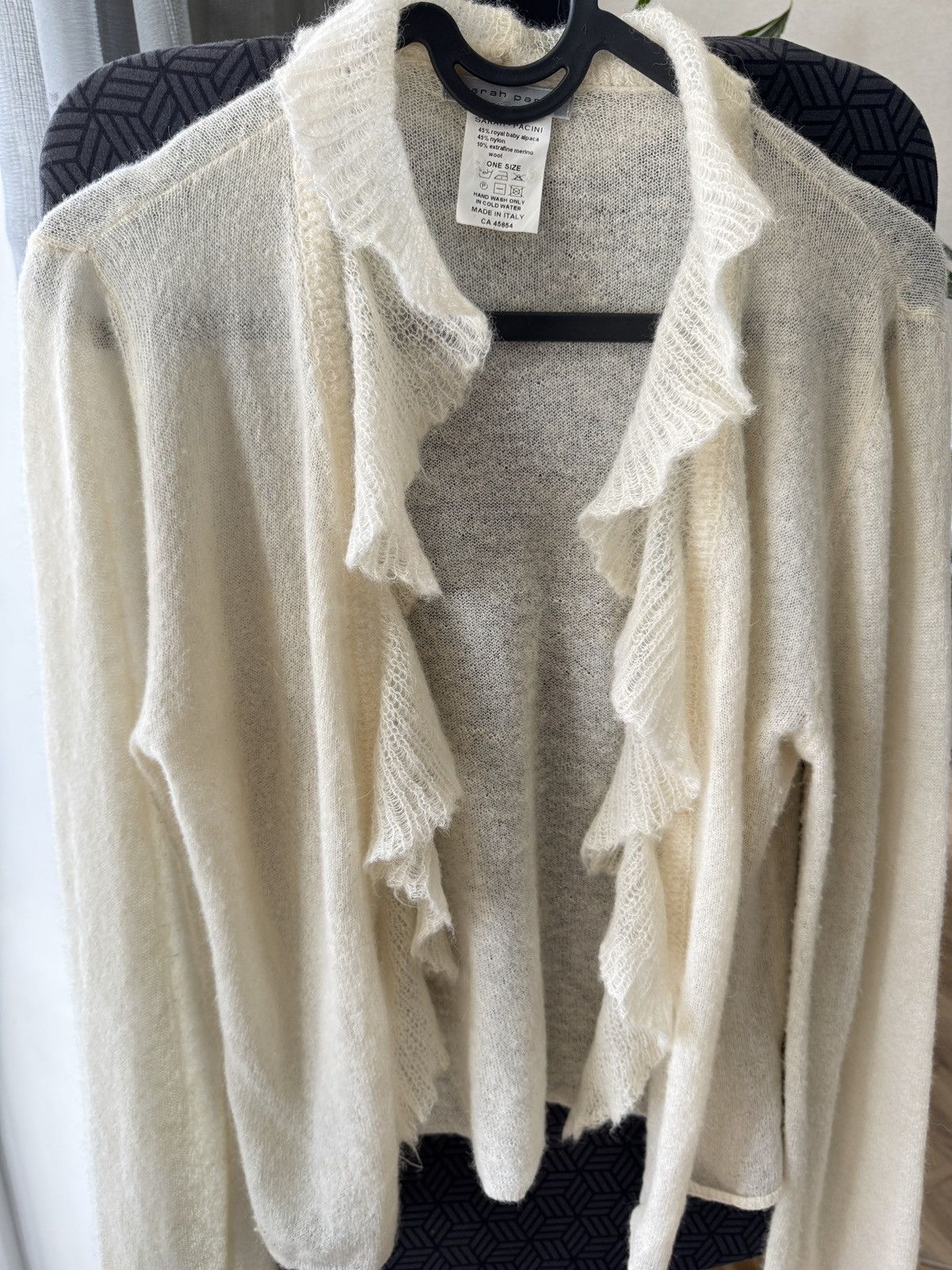 Sarah Pacini Sarah Pacini baby alpaca wool nylon lightweight cardigan swt Size ONE SIZE - 8 Thumbnail