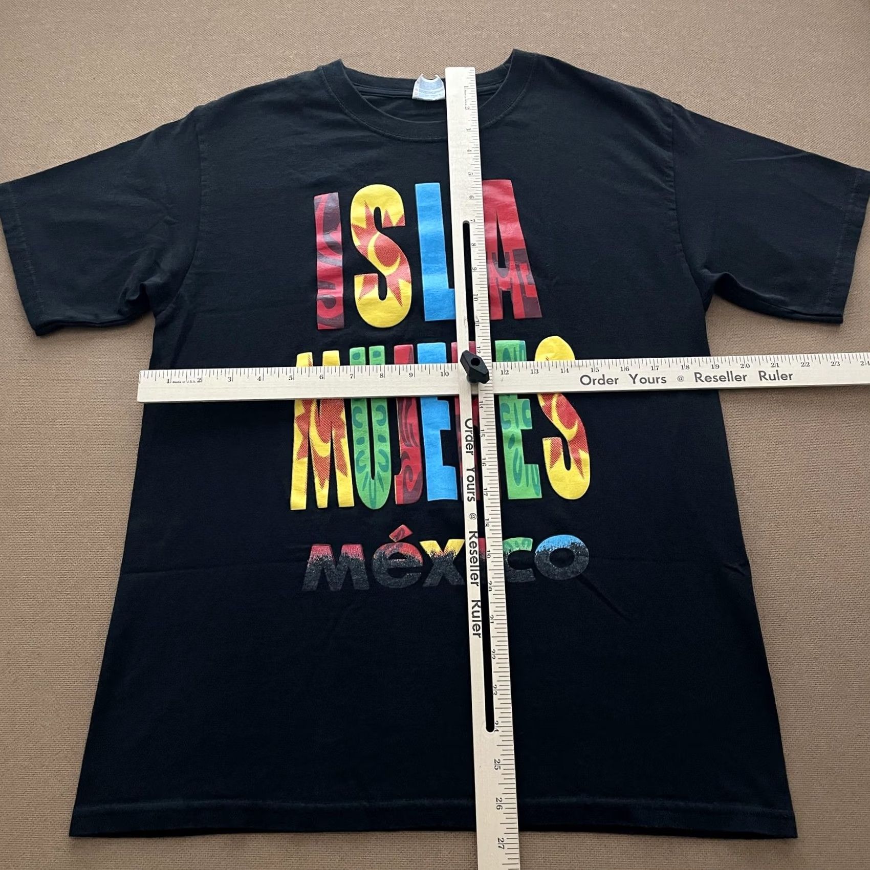 Vintage Isla Mujeres Shirt Mens M Black Mexico Souvenir Graphic Tee Yazbek Heavyweight Size US M / EU 48-50 / 2 - 3 Thumbnail