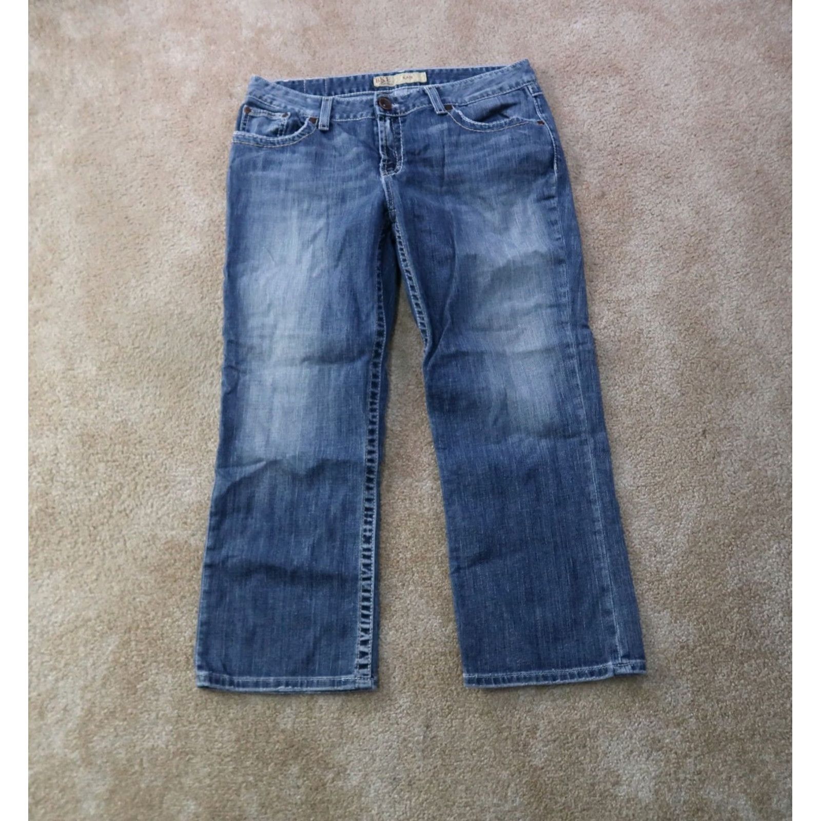 Vintage VINTAGE Buckle BKE kate Capri Jeans Women's 32 Blue Stretch Denim Mid Rise denim Capri Jeans Women 32 Blue Slimming Stretch 5-Pocket Size 24" / US 00 / IT 34 - 2 Thumbnail