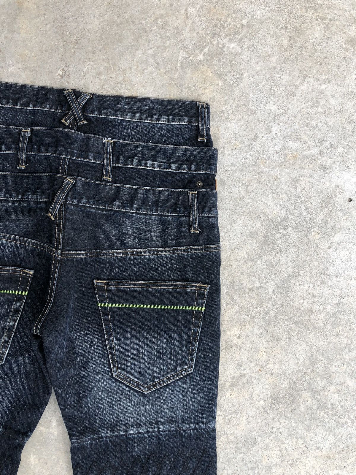 PPFM PPFM Double Waist Distressed Denim Punk Style Size US 31 - 10 Thumbnail