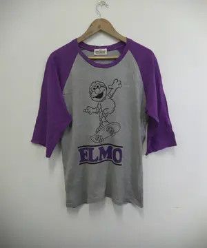 Cartoon Network Rare Vintage Sesame Street Elmo Skateboard Raglan 3q Sleeve Size US L / EU 52-54 / 3 - 2 Thumbnail