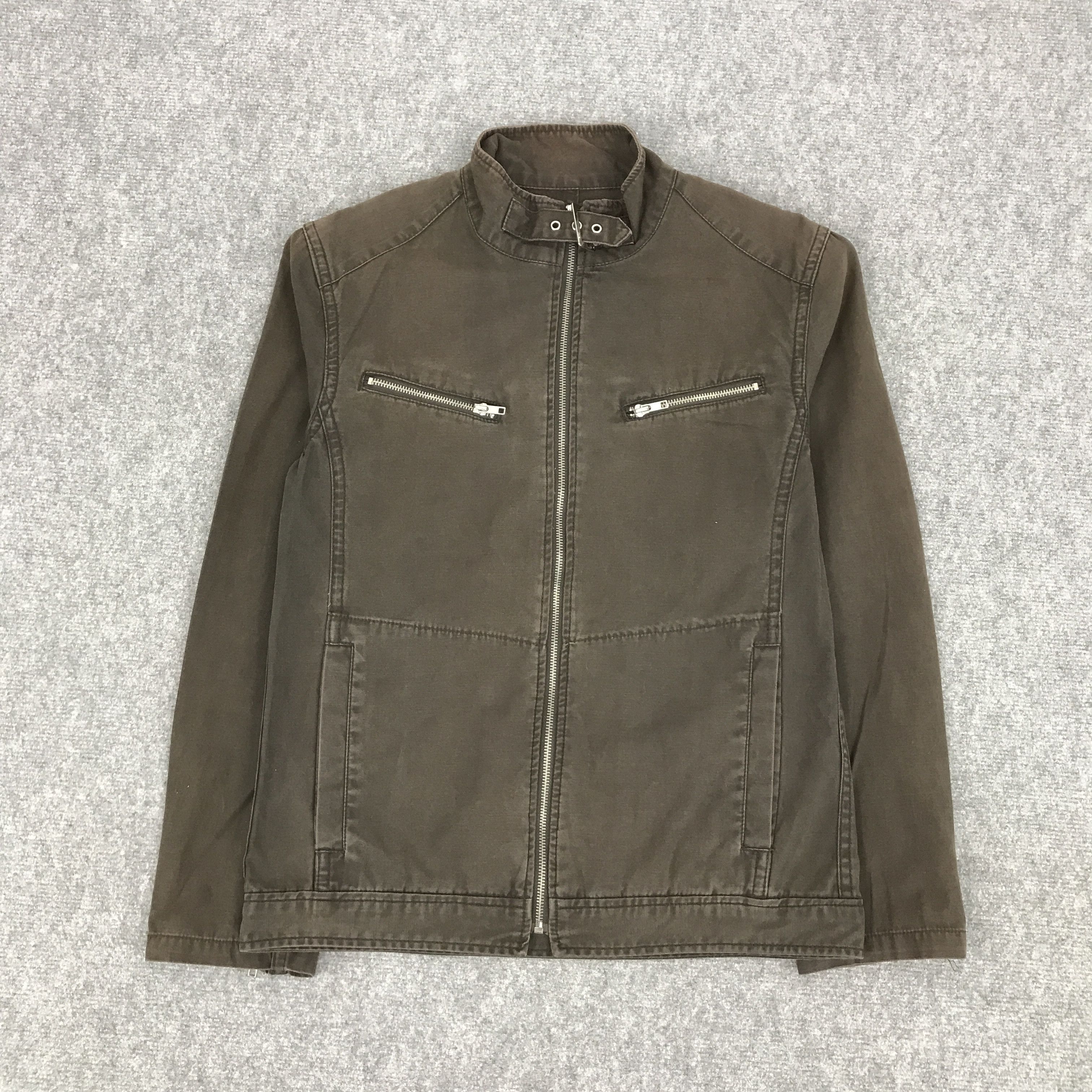 THRUXTON NEW PROPOSAL BIKER STYLE FADED JACKET