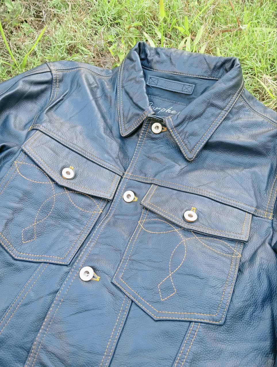 Japanese Brand CURPHEY UNION MADE LEATHER JACKET Size US XXL / EU 58 / 5 - 8 Thumbnail