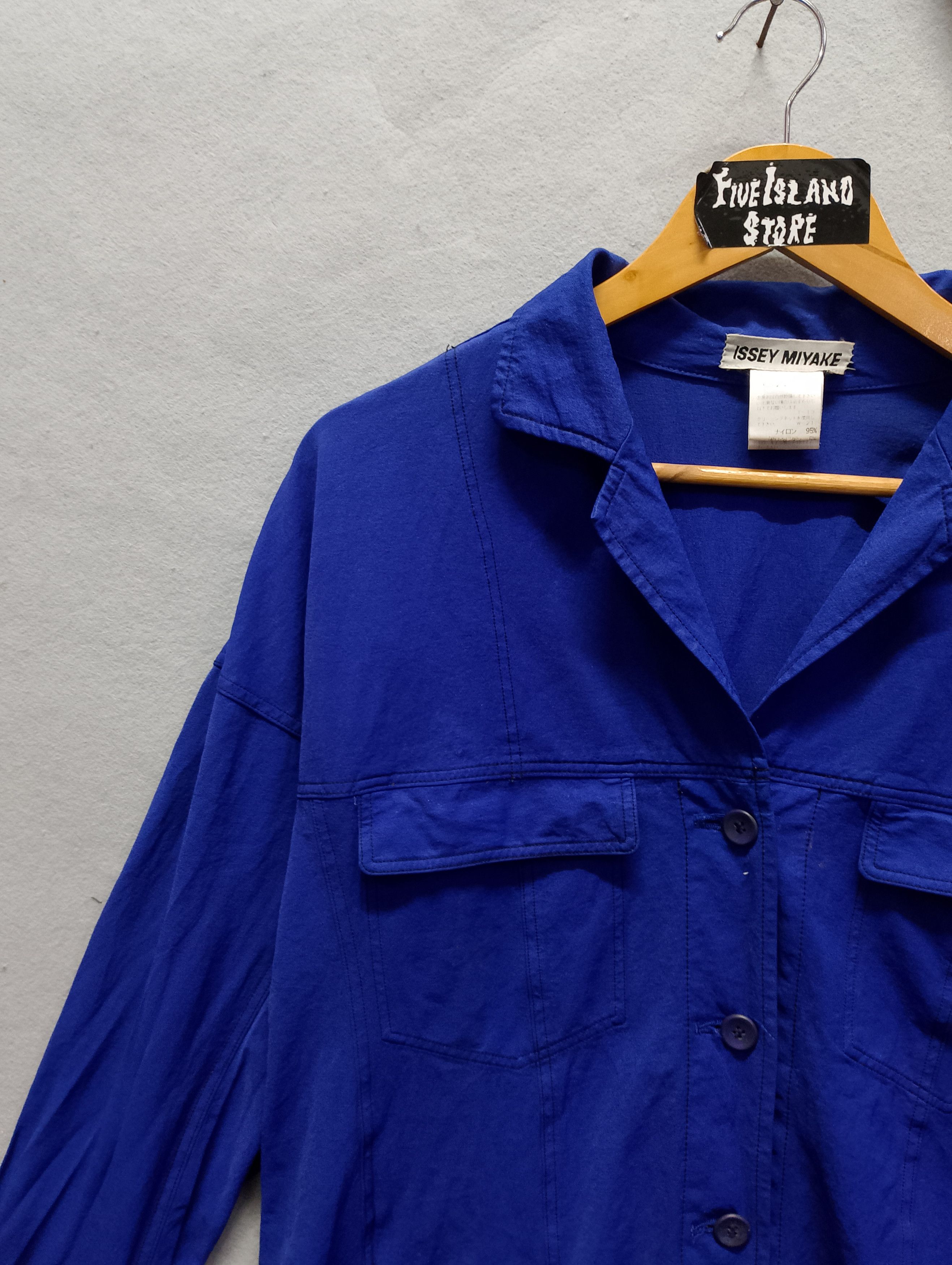 Issey Miyake Vintage Issey Miyake Blue Button-Up Shirt Japan Workwear Size US M / EU 48-50 / 2 - 3 Thumbnail