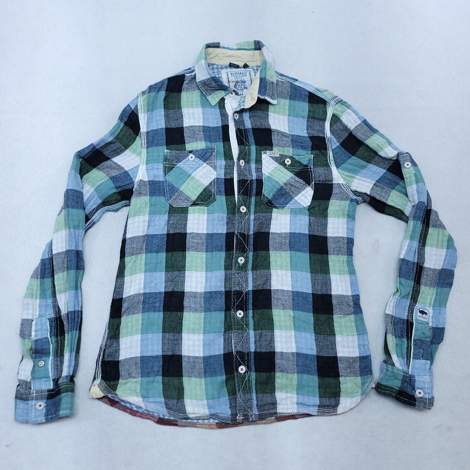 Buffalo David Bitton Buffalo David Bitton Gingham Flannel Shirt Mens Size M Green Size US M / EU 48-50 / 2 - 2 Thumbnail