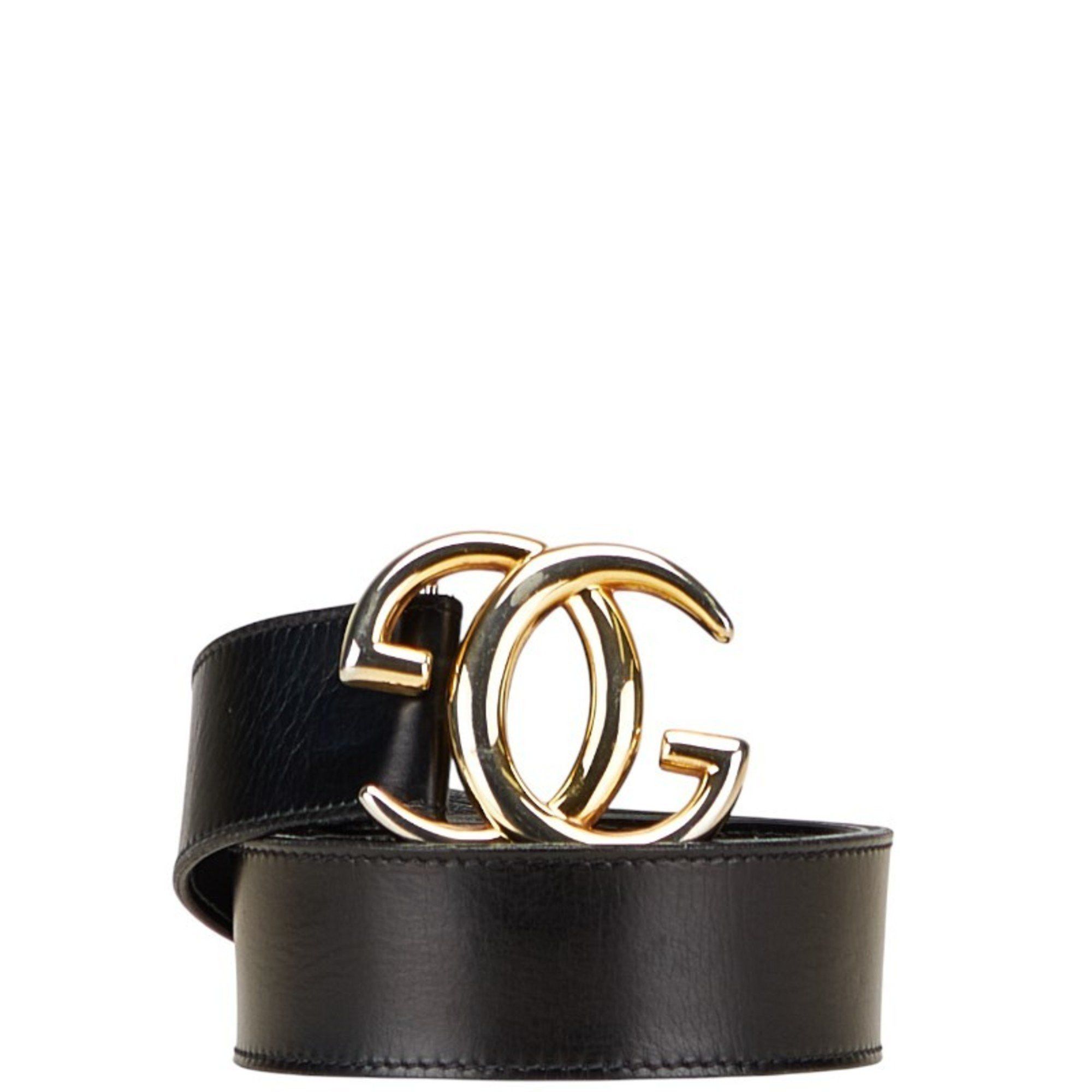 Gucci Gucci Interlocking G Belt in Black Leather for Women 