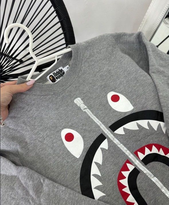 Bape Bape A Bathing Ape Shark Crewneck Sweatshirt Size US S / EU 44-46 / 1 - 3 Thumbnail