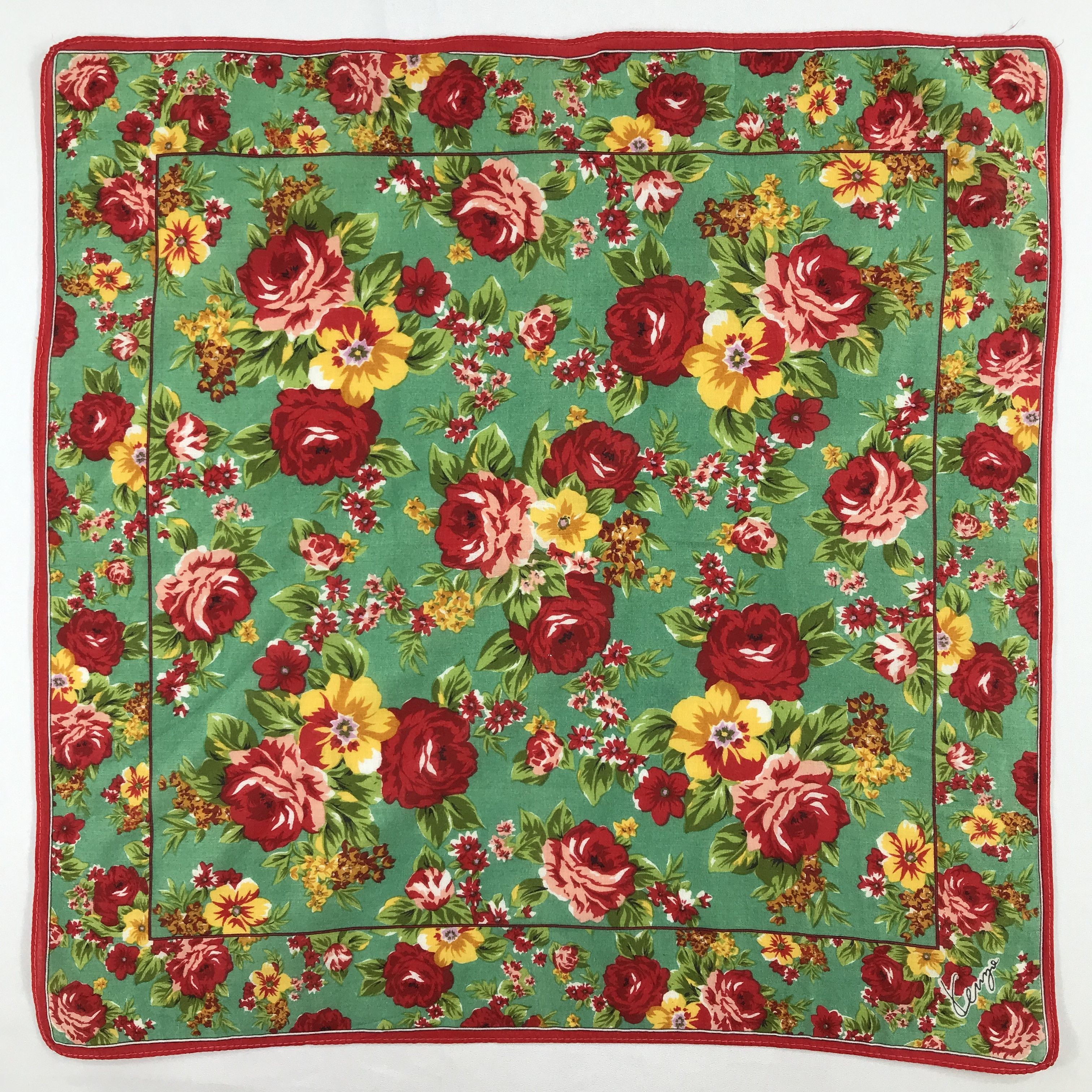 Kenzo × Vintage Kenzo Bandana / Handkerchief / Neckerchief - S2354 Size ONE SIZE - 1 Thumbnail