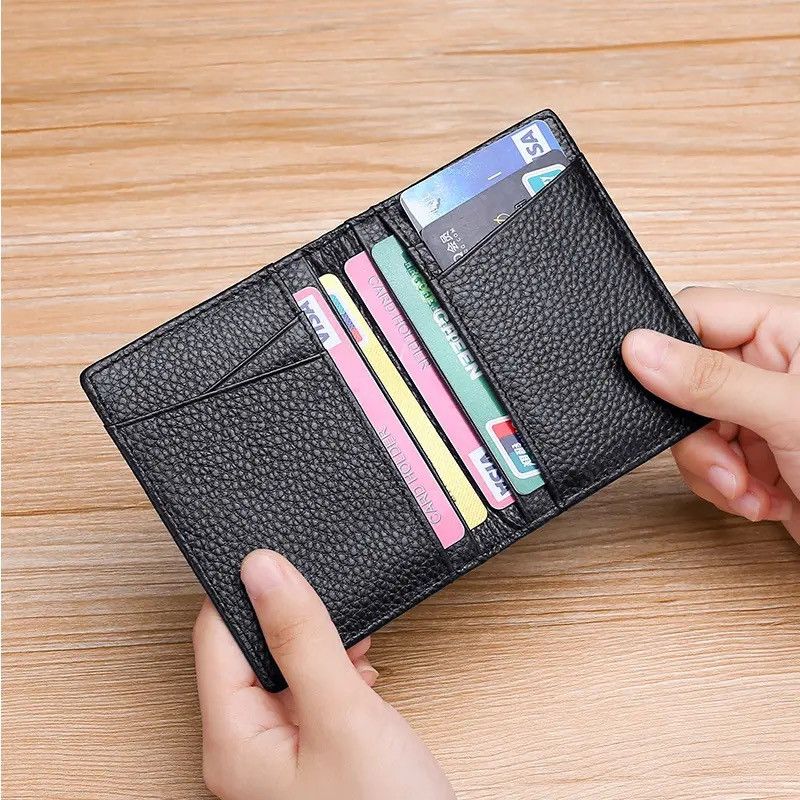 Designer × Japanese Brand Super Slim Wallet Genuine Leather Mini Credit Card Holders Size ONE SIZE - 1 Thumbnail