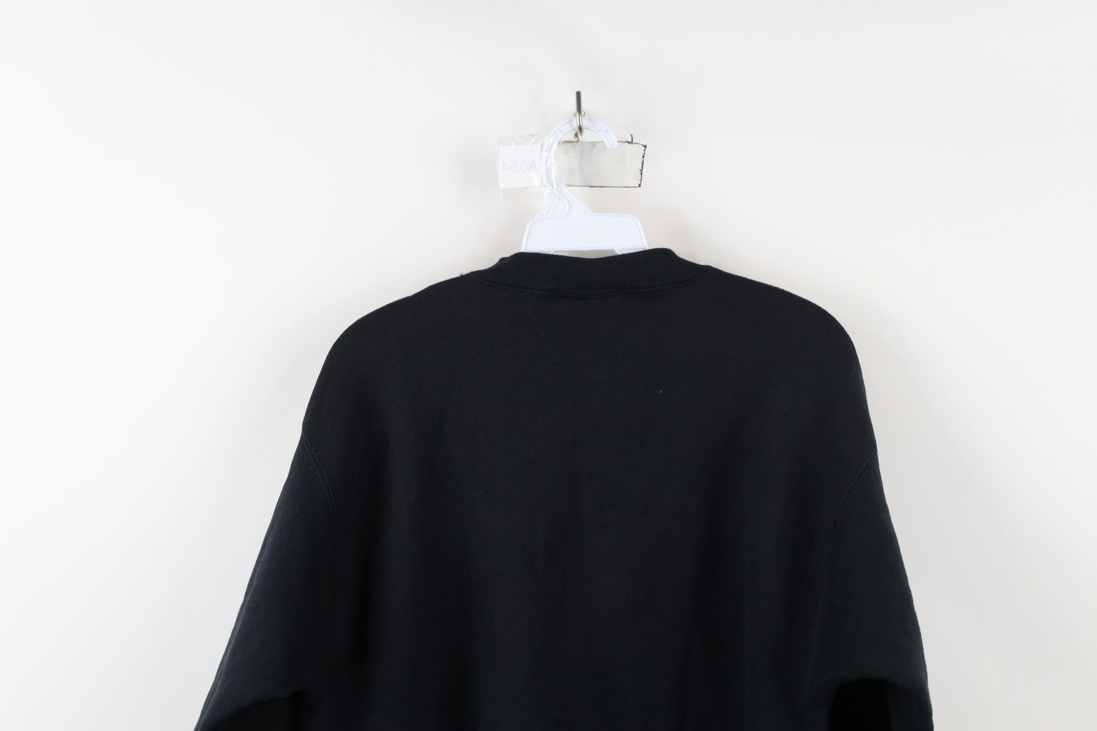 Vintage Vintage 90s Streetwear Faded Blank Crewneck Sweatshirt Black Size L / US 10 / IT 46 - 12 Thumbnail