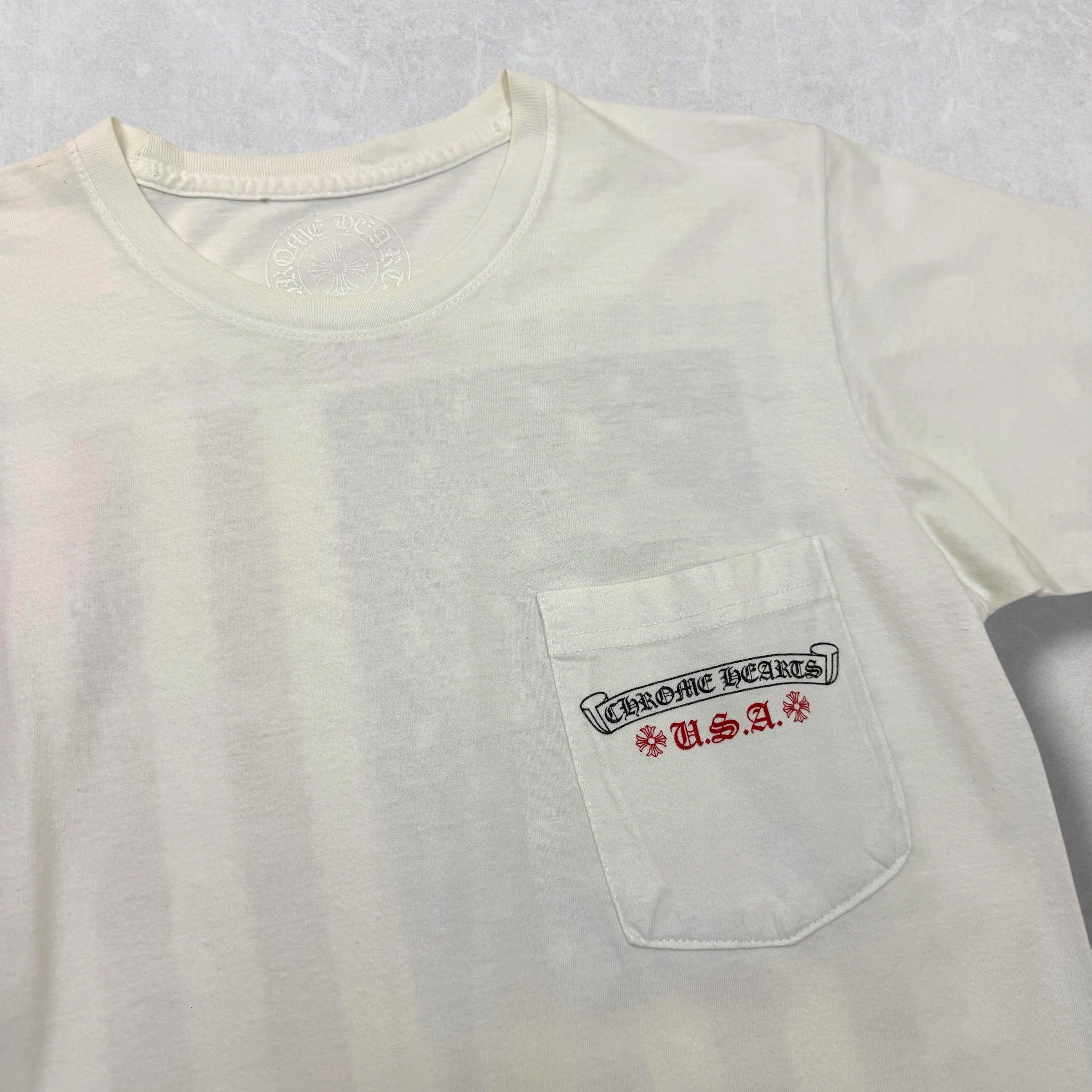 Chrome Hearts Chrome Hearts American Flag Tee White S Size US S / EU 44-46 / 1 - 3 Thumbnail