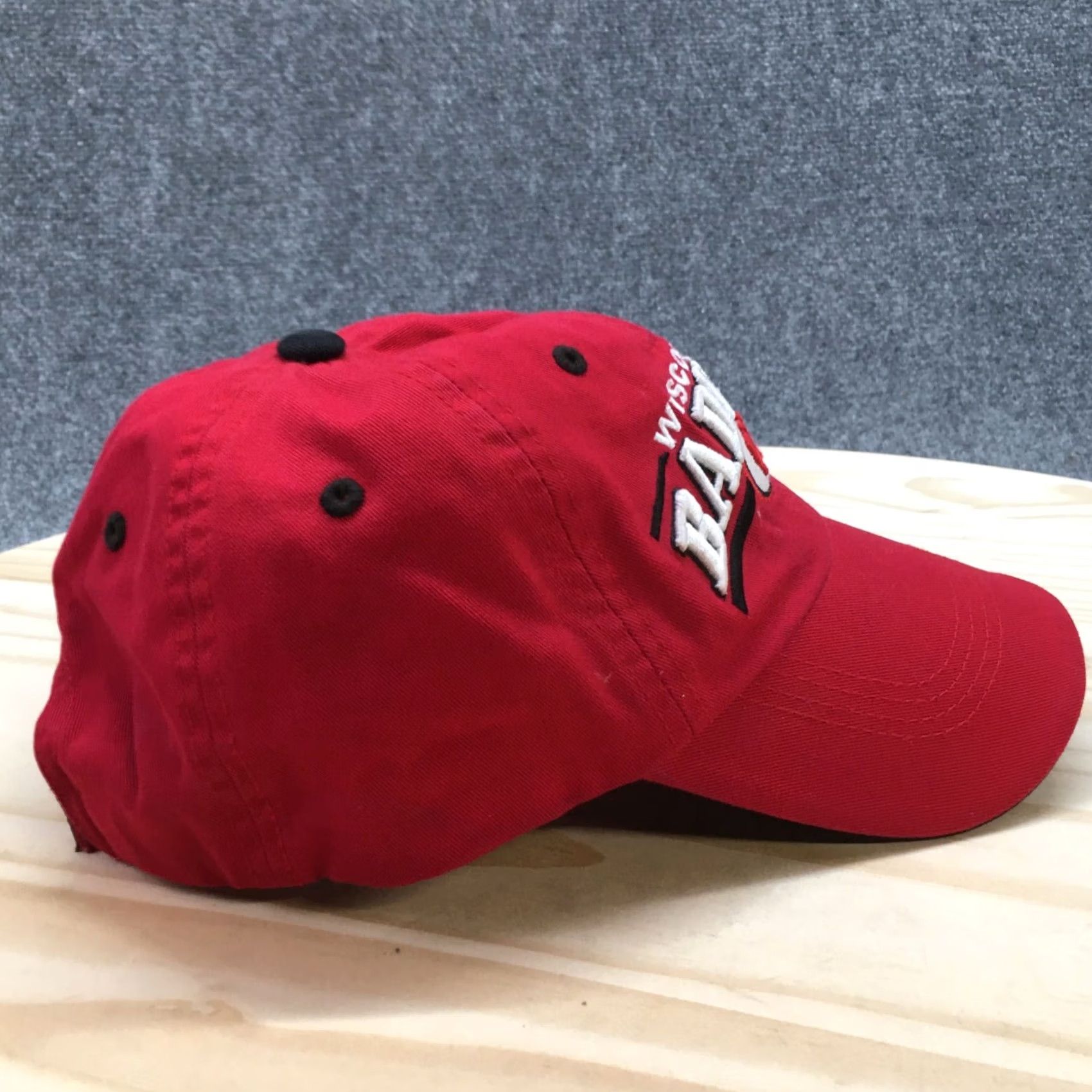 Top Of The World Wisconsin Badgers Baseball Cap Hat Mens Red One Size Adjustable Curved Brim TOW Size ONE SIZE - 5 Thumbnail