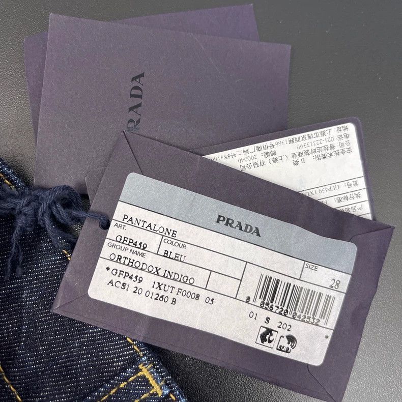 Prada Prada Dark blue metal triangle jeans 2502-Nextarrow Size US 28 / EU 44 - 8 Thumbnail