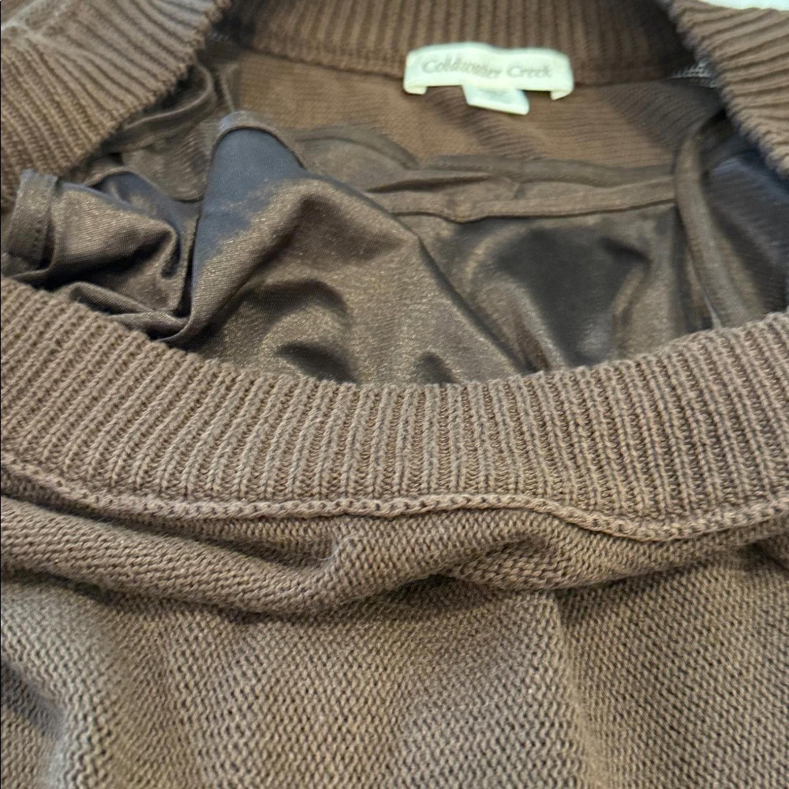 Coldwater Creek Coldwater Creek brown Cotton Knit Midi Sweater Dress SZ PL Size L / US 10 / IT 46 - 10 Thumbnail
