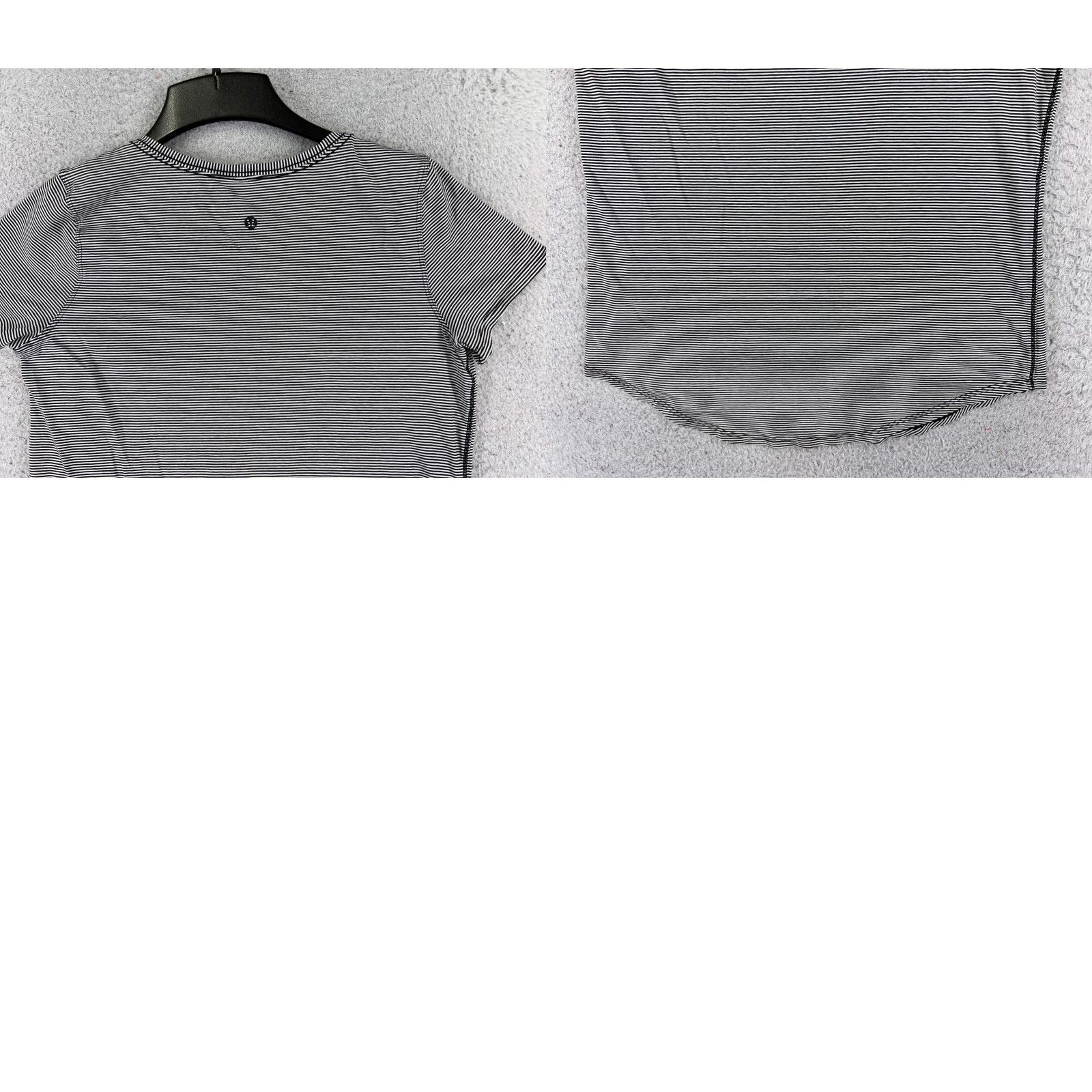 Lululemon Lululemon Shirt Women 6 Black White Stripe Pima Cotton Love Crew III W3DMBS Size M / US 6-8 / IT 42-44 - 9 Thumbnail