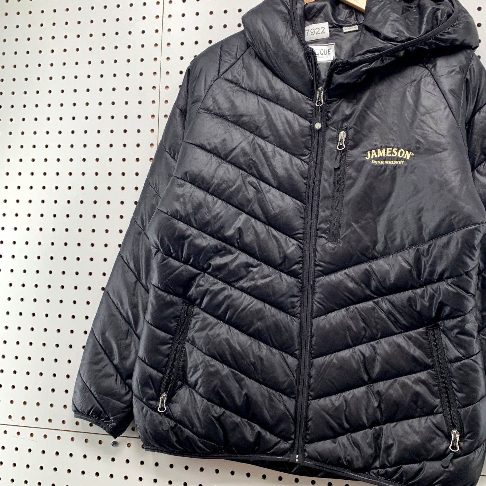Vintage Clique Jameson Puffer Jacket Mens M Black Lightweight Size US M / EU 48-50 / 2 - 5 Thumbnail