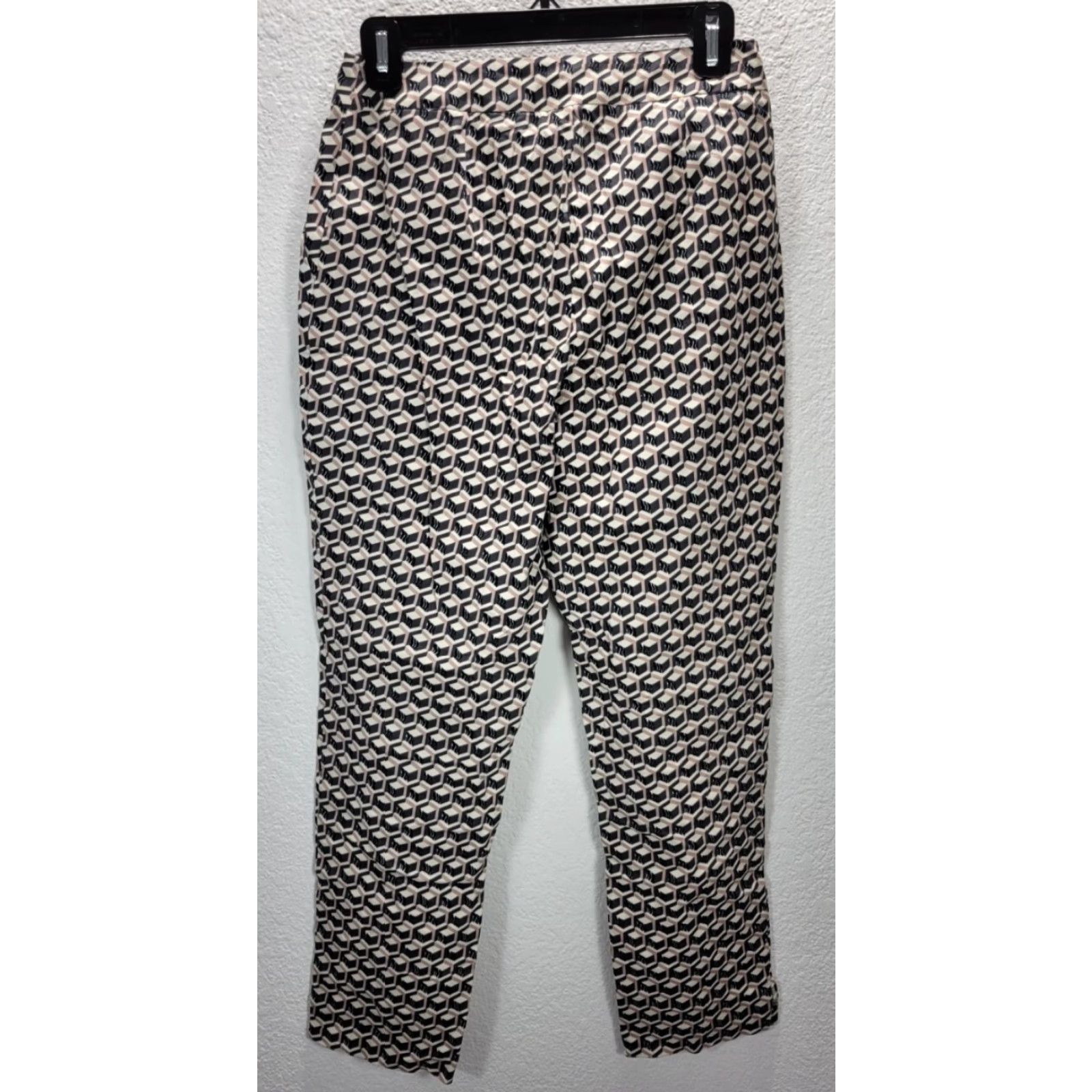 Vintage VINTAGE Women's Linea Black Cream Geometric Ankle Pants High Rise Cotton Size 10 NWT Size 32" / US 10 / IT 46 - 5 Thumbnail