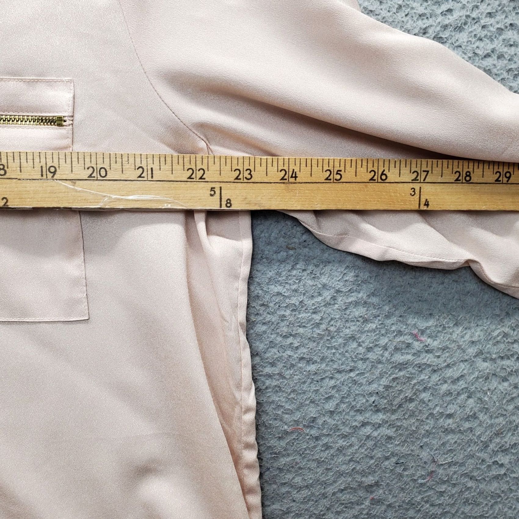 Calvin Klein Calvin Klein Blouse Womens XL Pink Roll Tab Sleeve Zipper Pockets Button Front Blouse Womens XL Pink Modern Casual 90s Outdoor Womens Size XL / US 12-14 / IT 48-50 - 4 Thumbnail