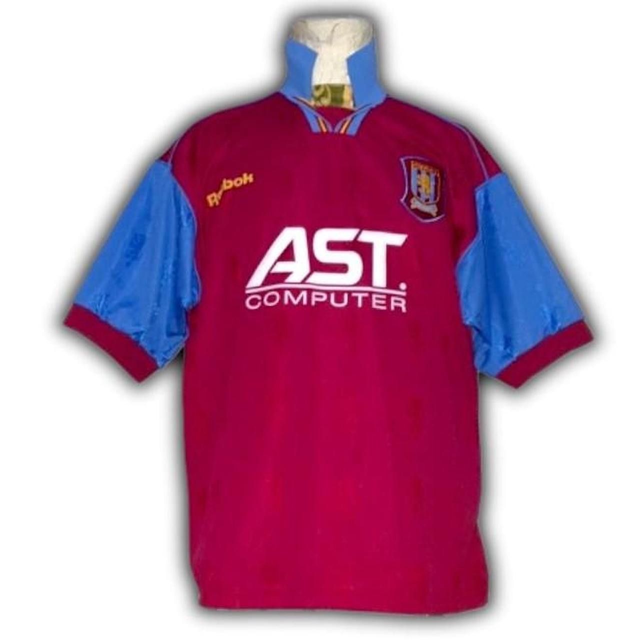 Reebok Aston Villa 1995 1995 1996 Home shirt jersey trikot Maglia Size US L / EU 52-54 / 3 - 5 Thumbnail