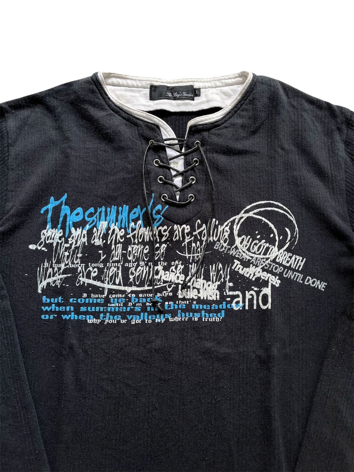 Le Grande Bleu (L.G.B.) Y2K The Bay's Garden Poem Laces up Lgb Style Size US L / EU 52-54 / 3 - 2 Thumbnail