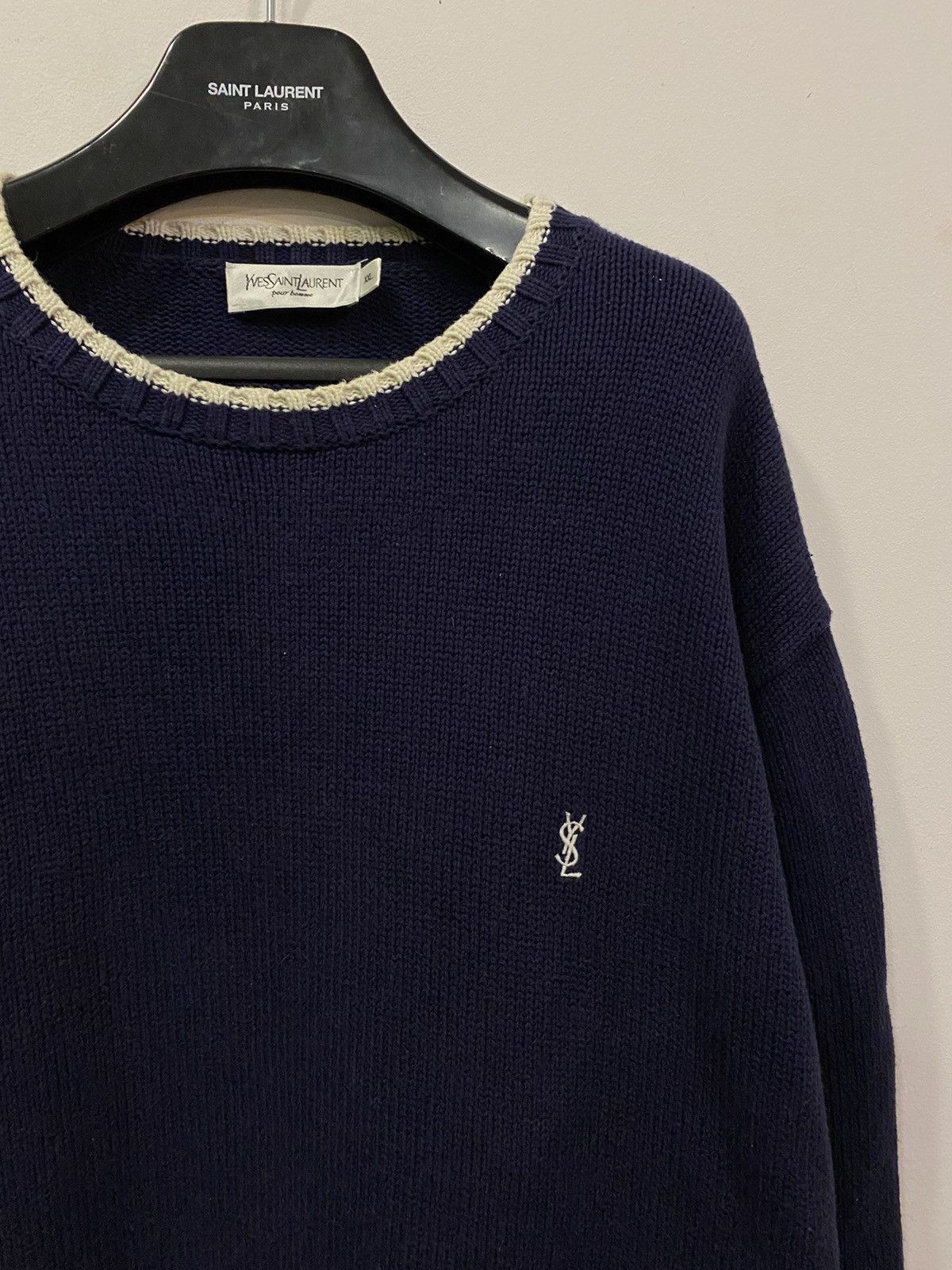Yves Saint Laurent YSL Sweater Knit Heavy Thick Size US XXL / EU 58 / 5 - 1 Thumbnail