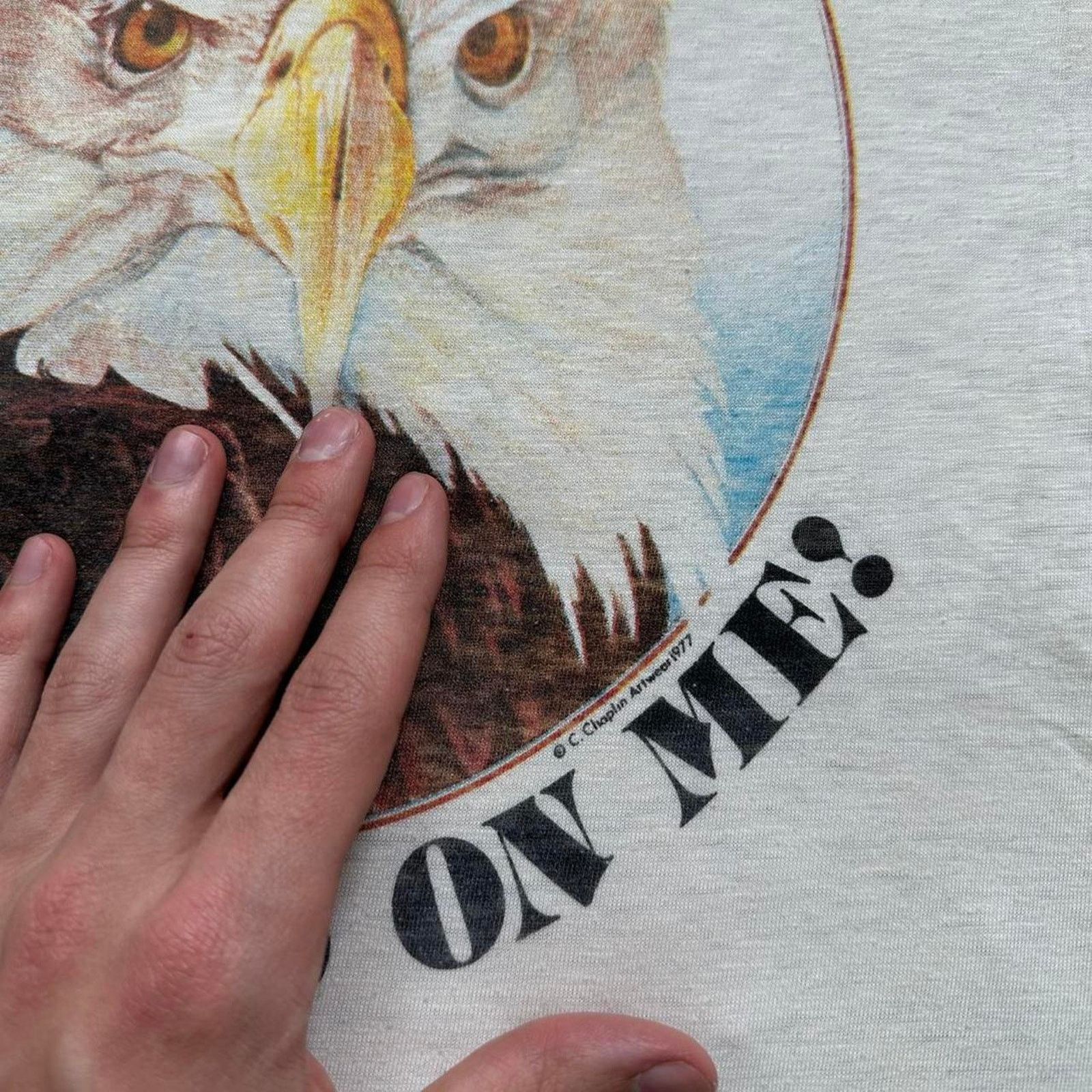 Vintage Vintage 70s Don’t Tread On Me War Bald Eagle Graphic Shirt Size US M / EU 48-50 / 2 - 2 Thumbnail