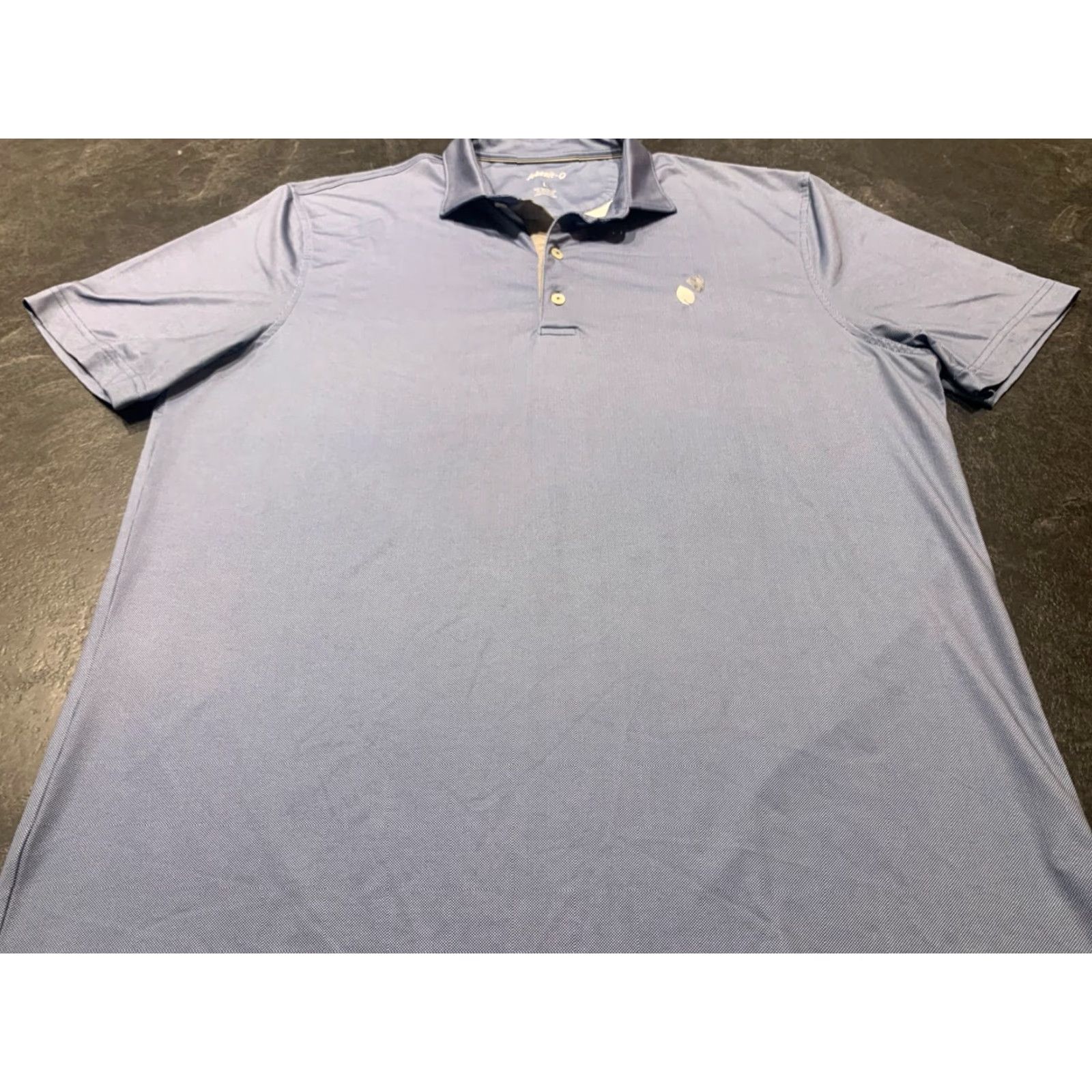 johnnie-O Johnnie-O Men's Polo Shirt L Blue Embroidered Logo Striped Cotton Classic Breathable Golf Beach Size US L / EU 52-54 / 3 - 2 Thumbnail