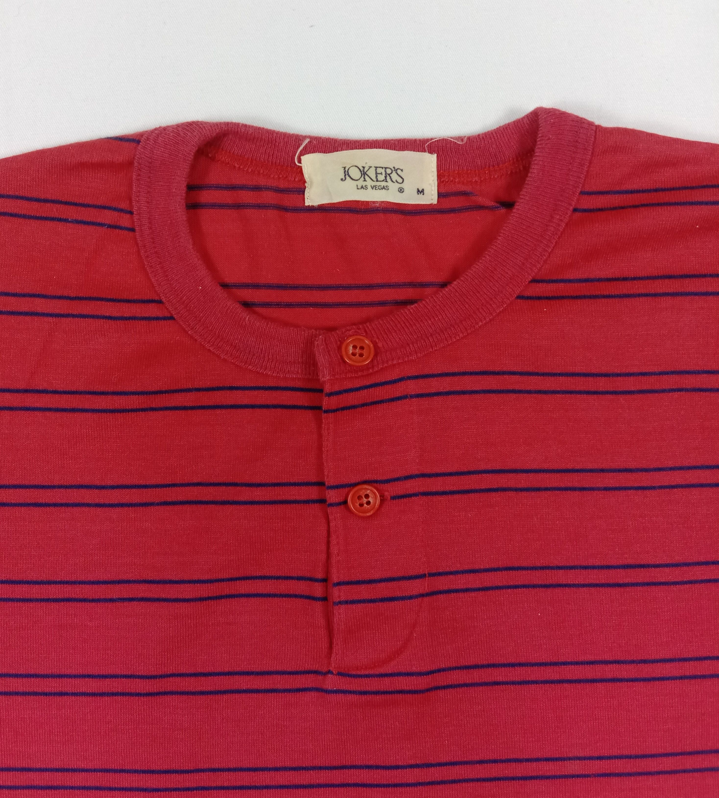 Vintage Vintage Joker's Las Vegas Striped T Shirt Size US M / EU 48-50 / 2 - 2 Thumbnail