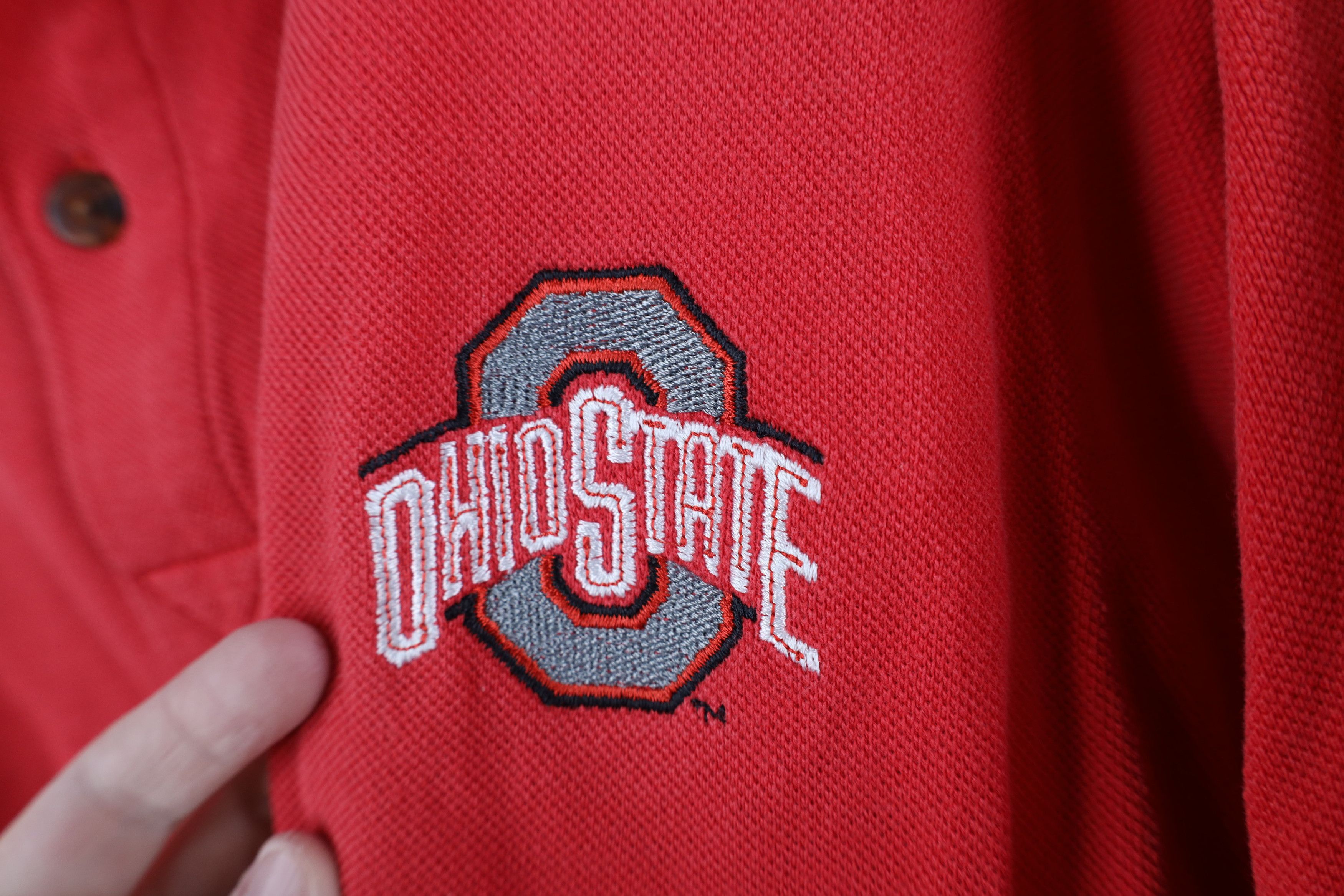 Champion Vintage 90s Champion Ohio State University Polo Shirt Red Size US L / EU 52-54 / 3 - 5 Thumbnail