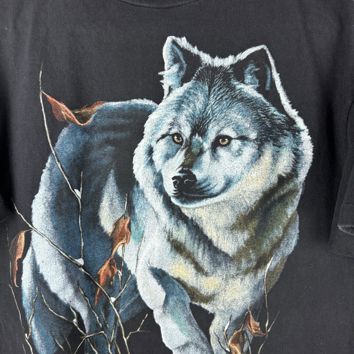 Vintage Vintage 90s Arctic Wolf Snow Bunny Nature Shirt Size US L / EU 52-54 / 3 - 3 Thumbnail