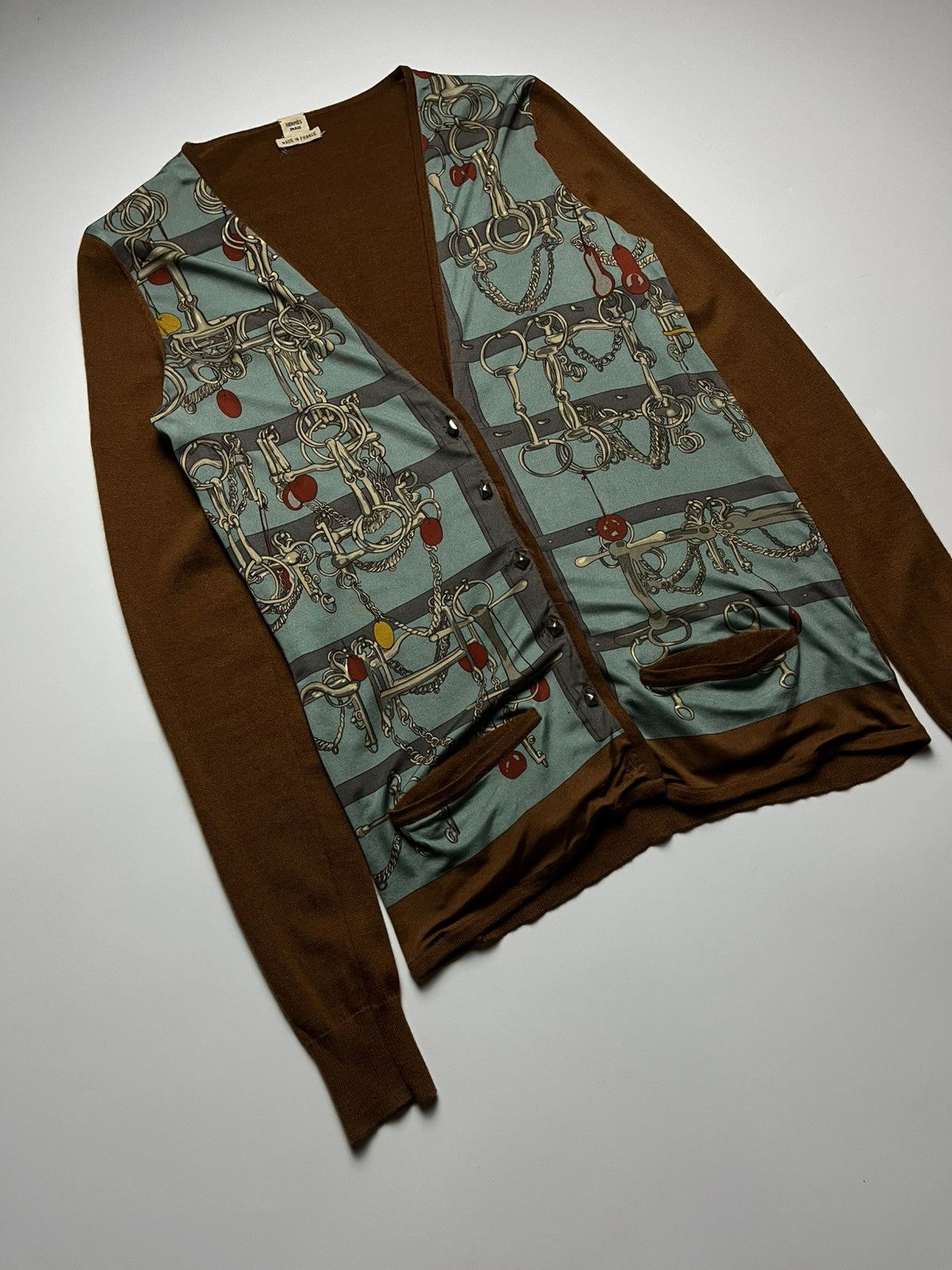 Hermes Hermès by Maison Margiela Chain Iron Button Cardigan Size XS / US 0-2 / IT 36-38 - 6 Thumbnail