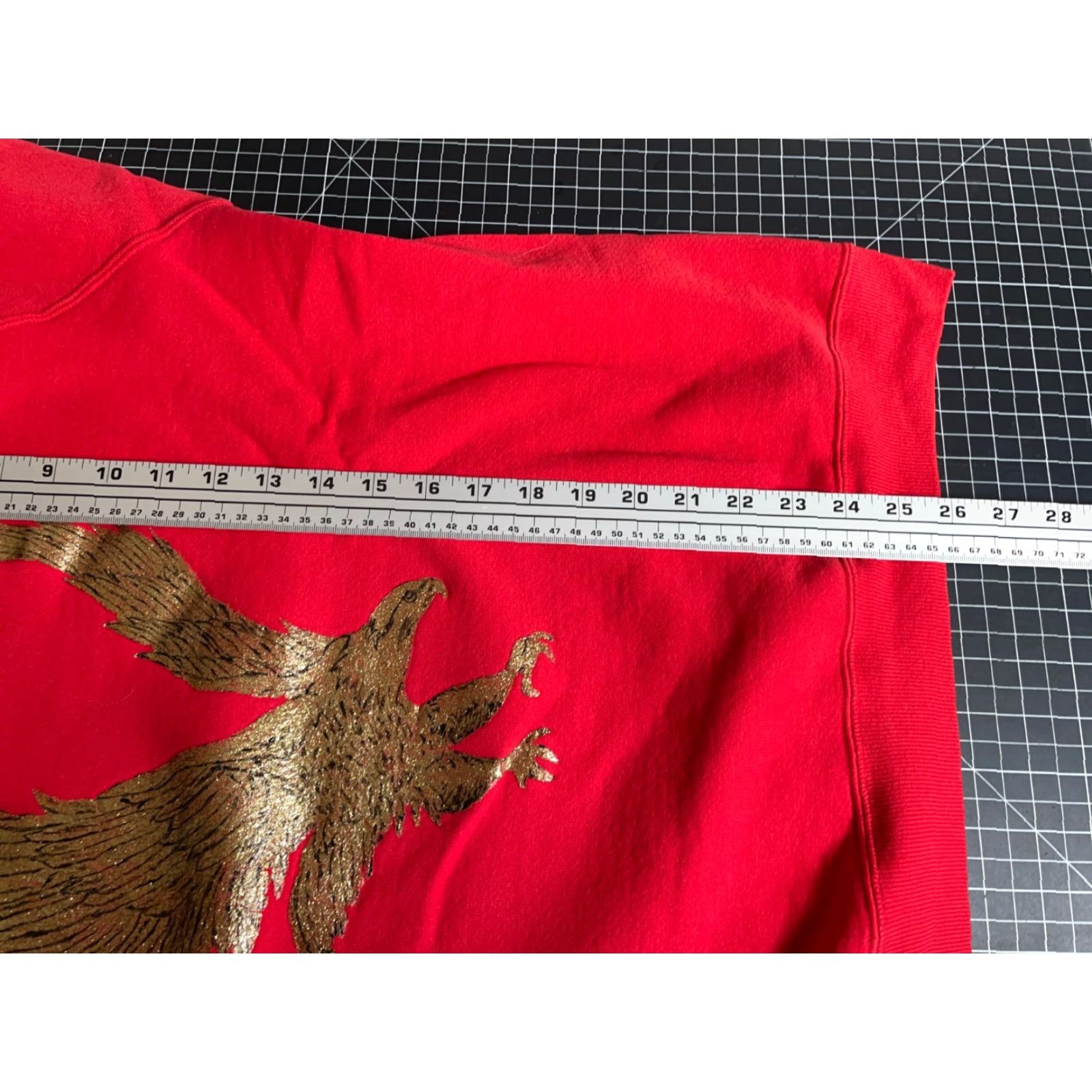 Russell Athletic VINTAGE Russell Athletic Sweatshirt Eagle Applique Red Raglan Sleeve Adult Large Size US L / EU 52-54 / 3 - 6 Thumbnail