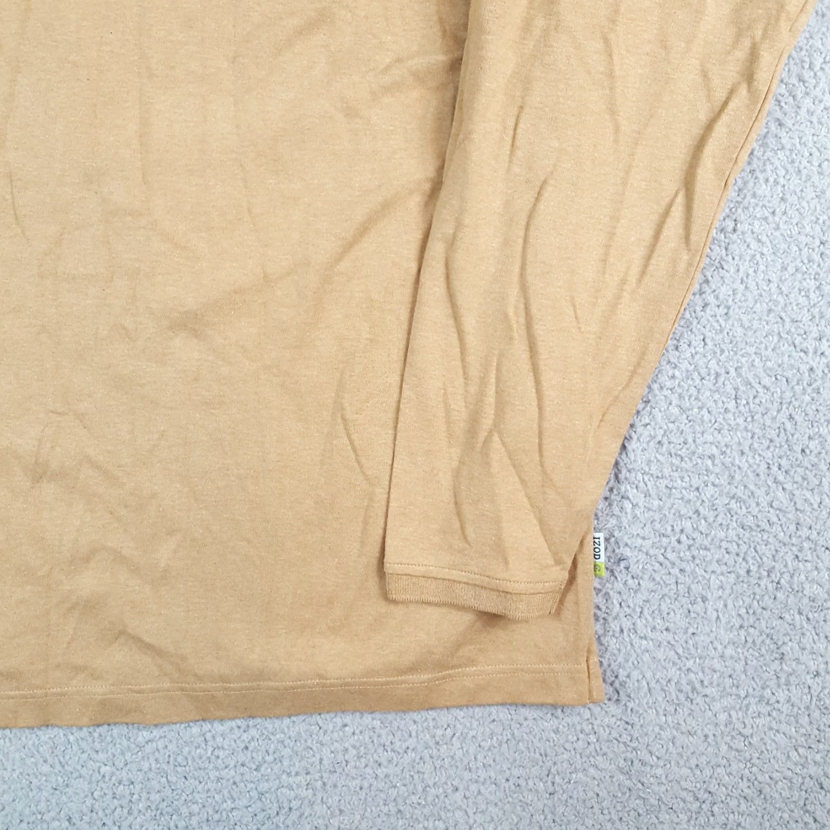 Izod VINTAGE IZOD Polo Shirt Raglan Long Sleeve Collared Knit 90s Preppy Brown Beige Khaki Mens Size M Size US M / EU 48-50 / 2 - 3 Thumbnail