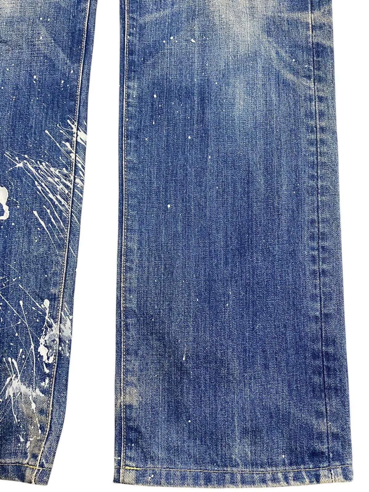 Jun Takahashi Vintage JapaneseBrands Blue Wash Custom Splatter Loose Jeans Size US 33 - 12 Thumbnail