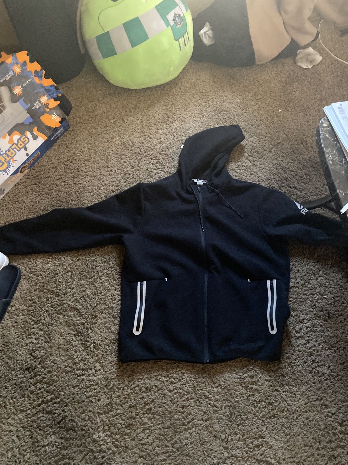 Reebok black and gray reebok zip up hoodie Size US XL / EU 56 / 4 - 1 Thumbnail