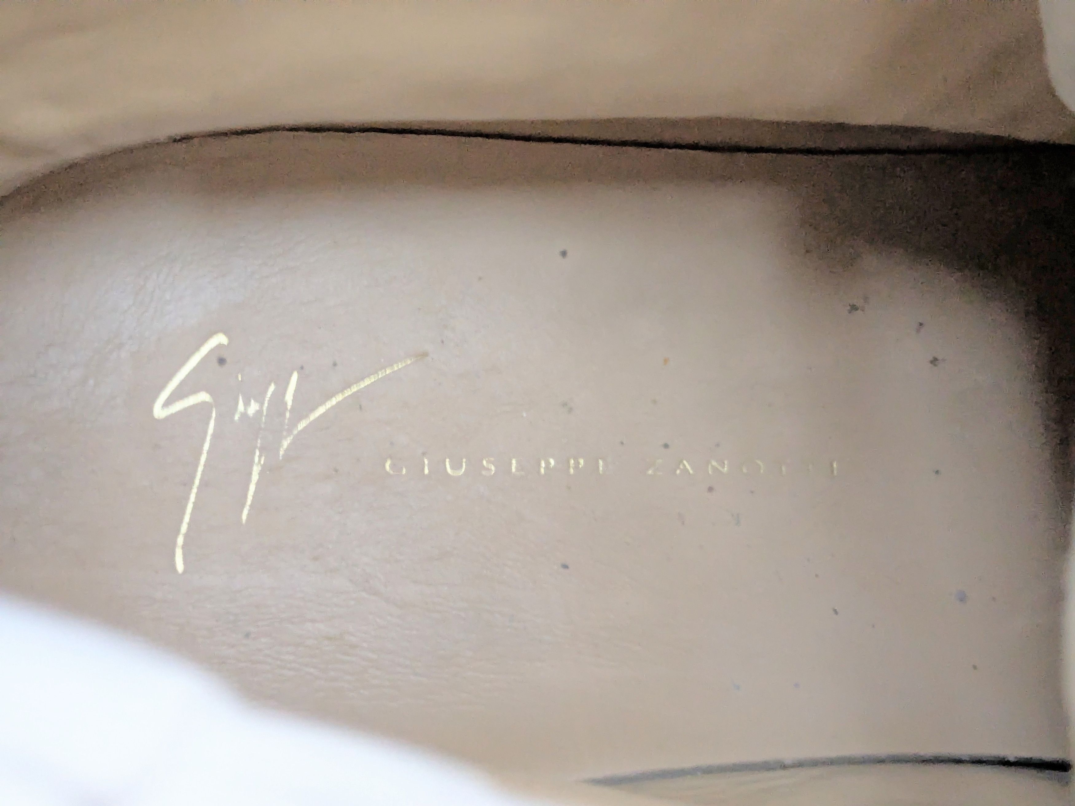 Giuseppe Zanotti Giuseppe Zanotti Sneakers White Gold 11 44 High Tops Leather Size US 11 / EU 44 - 6 Thumbnail