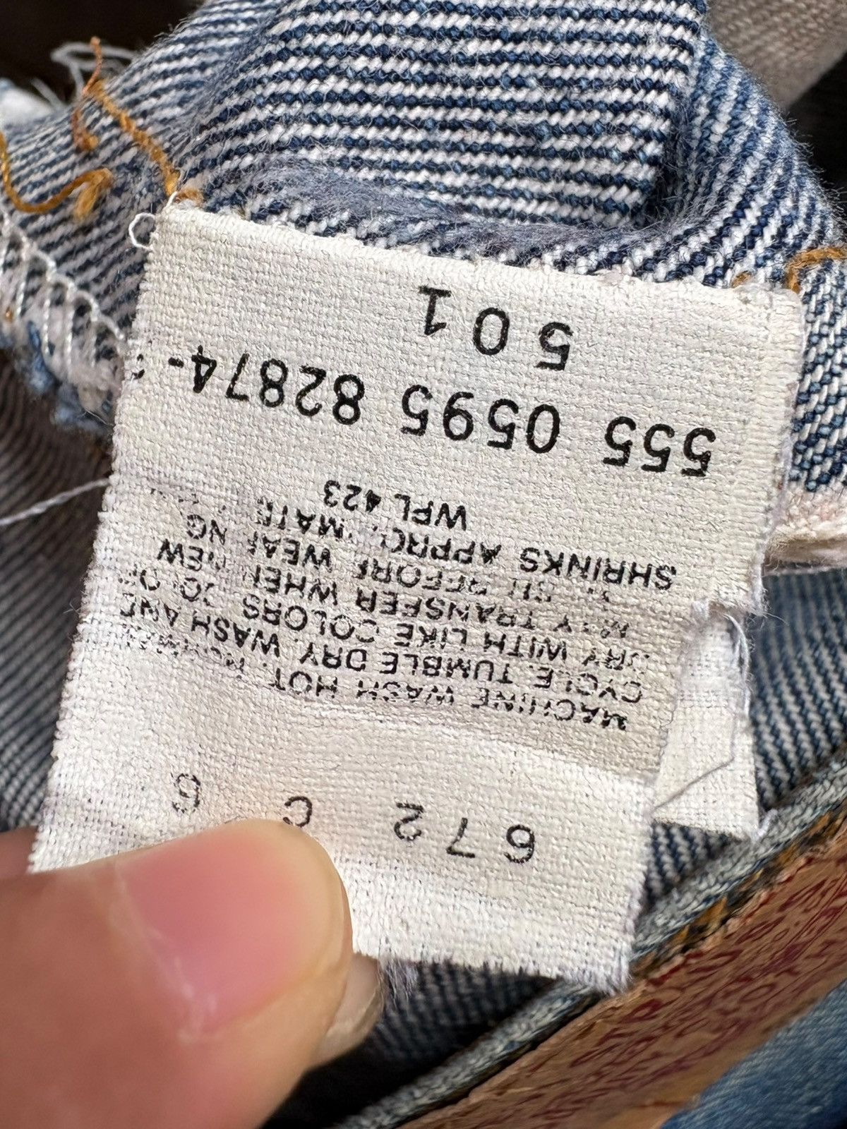 Levi's Vintage 80s Levis 501 Big E Selvedge Loose Jean Button 555 Size US 29 - 12 Thumbnail