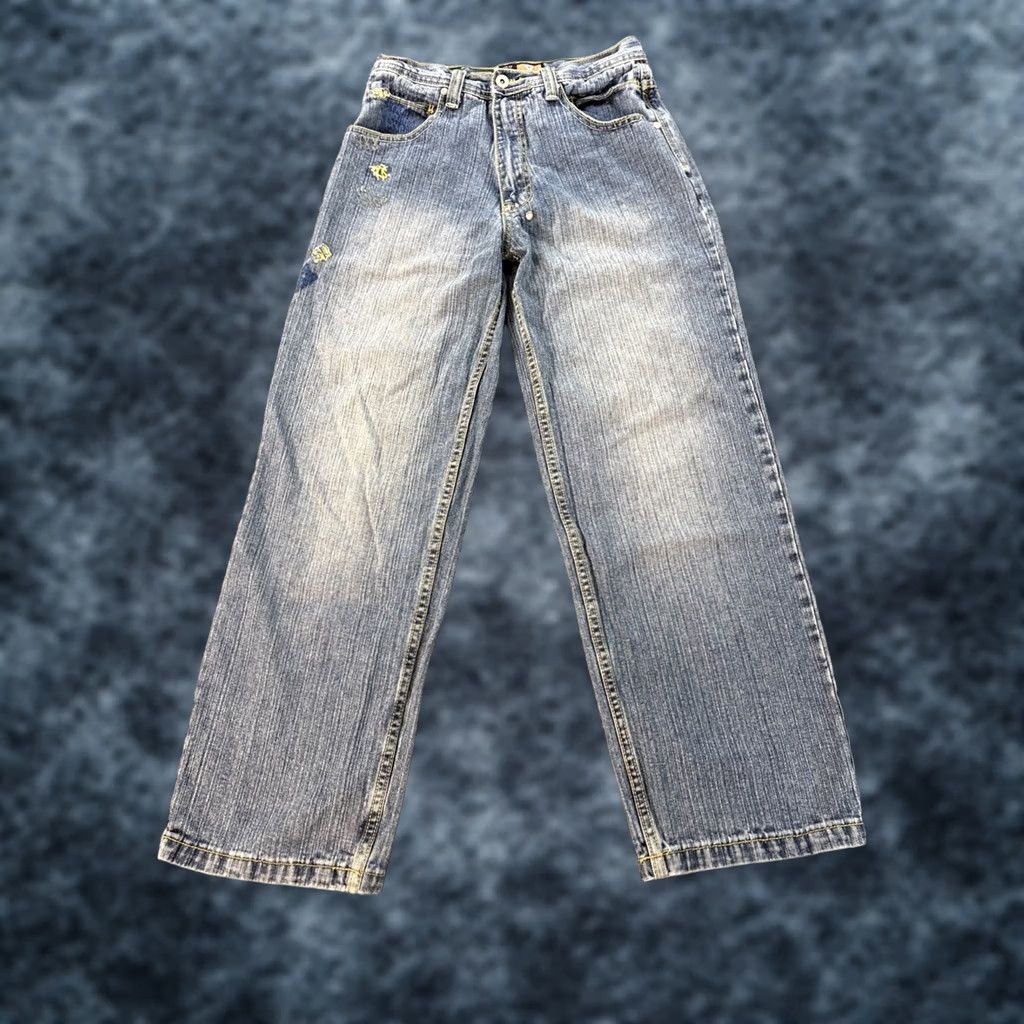Southpole VINTAGE Southpole Jeans Blue Denim 28x28 Wide-Leg 5-Pocket Grunge Women Size 28 Regular Rise High Baggy 90s Style Jeans Size 28" / US 6 / IT 42 - 1 Thumbnail