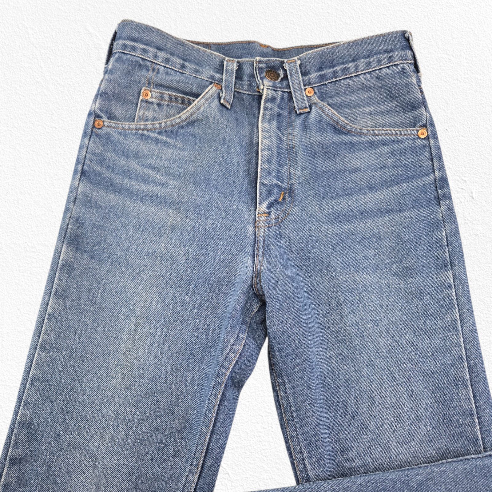 Vintage Vintage 70s Plain Pockets Flare Jeans 26 Size 26" / US 2 / IT 38 - 3 Thumbnail