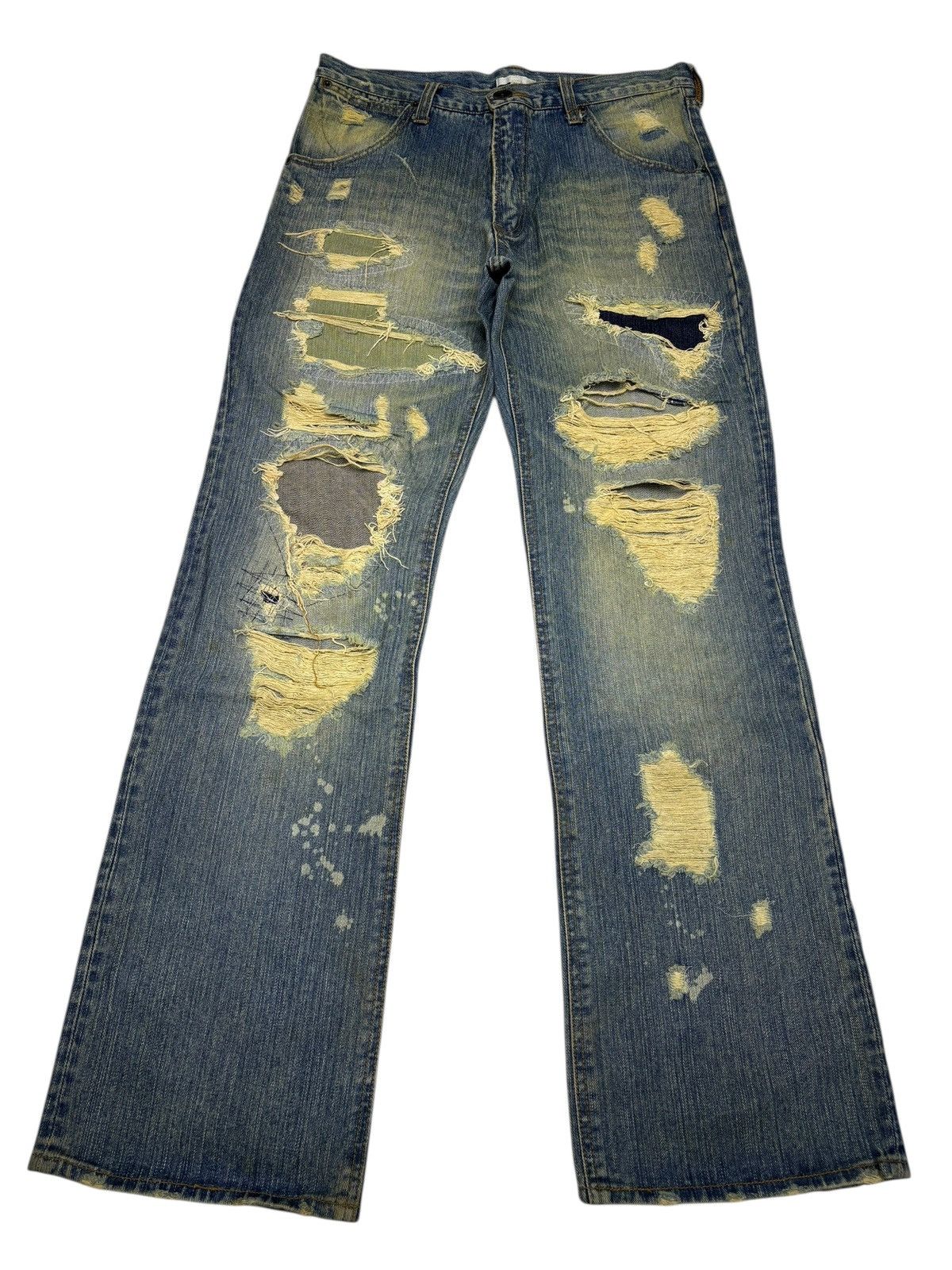 Acne Studios EXHIBITIONIST DESTROYED GRUNGE PATCHWORK DENIM JEANS Size US 32 / EU 48 - 1 Thumbnail
