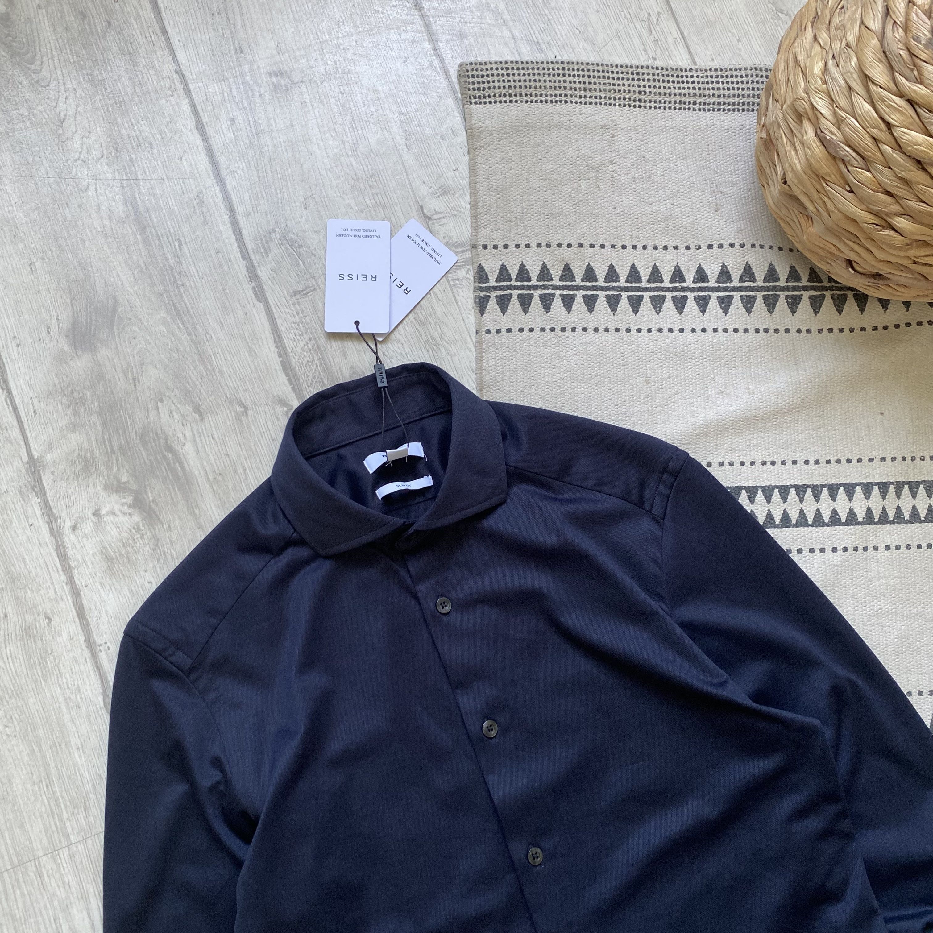 Reiss 👔 RRP $140 Designer Reiss shirt light Slim Fit Size US S / EU 44-46 / 1 - 2 Thumbnail
