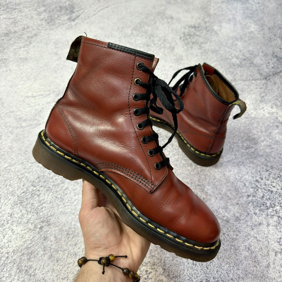 Dr. Martens × Vintage Rare Vintage Dr. Martens 1460 Cherry Red US9 UK8 27cm Size US 9 / EU 42 - 8 Thumbnail