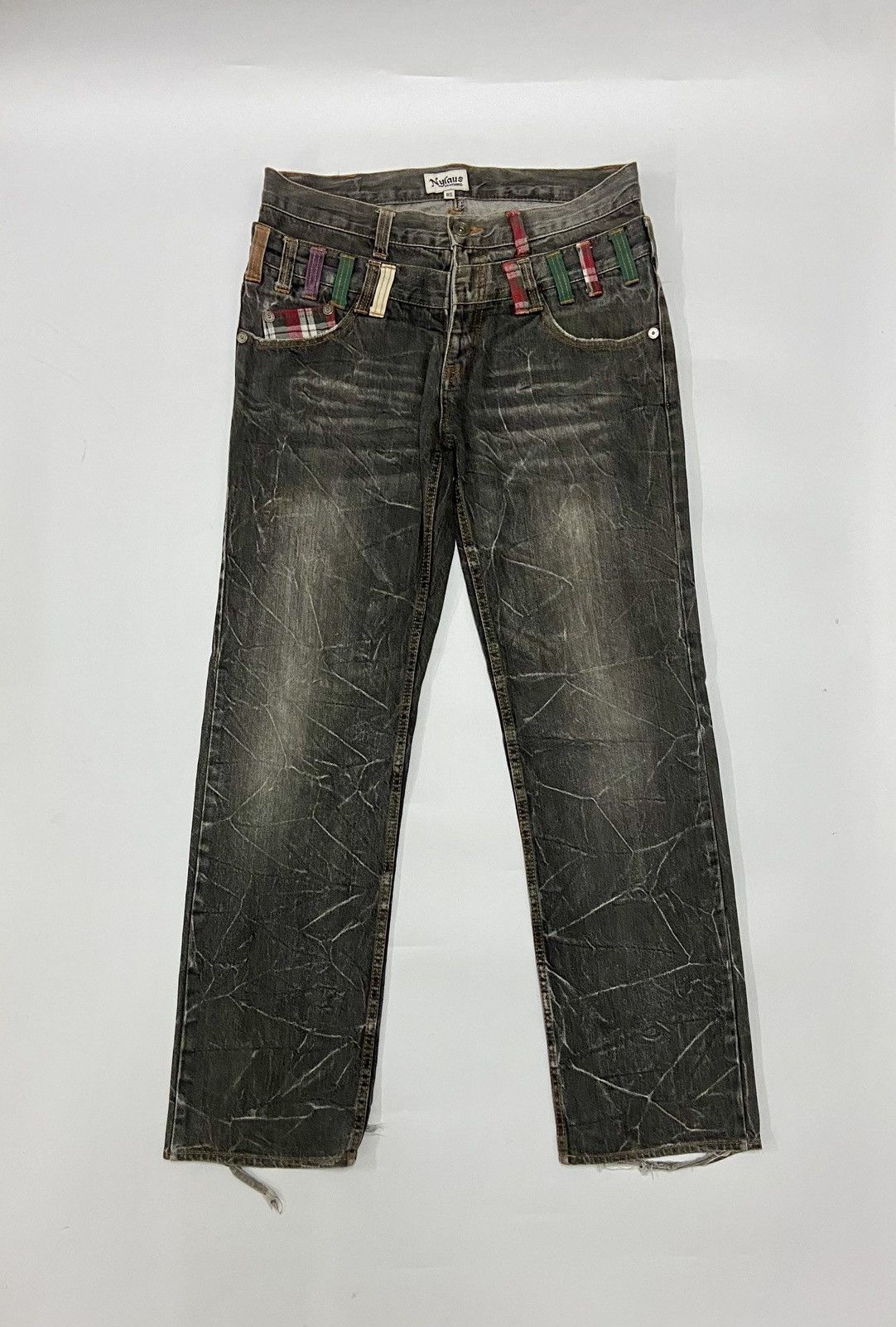Other Nylaus Double Waist Distressed Denim Size US 34 / EU 50 - 1 Thumbnail