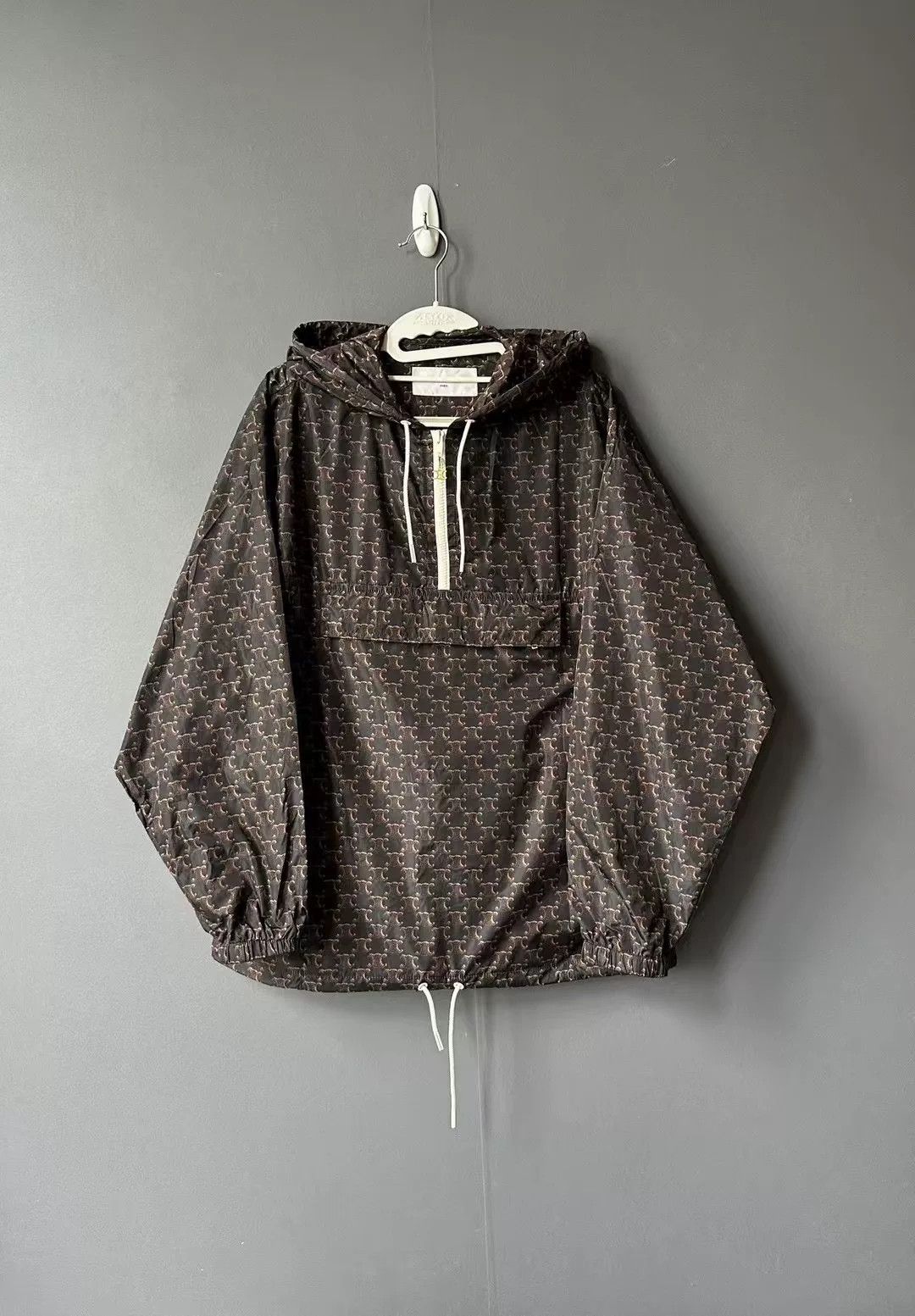 Celine celine brown half-zip windbreaker jacket Size S / US 4 / IT 40 - 1 Thumbnail