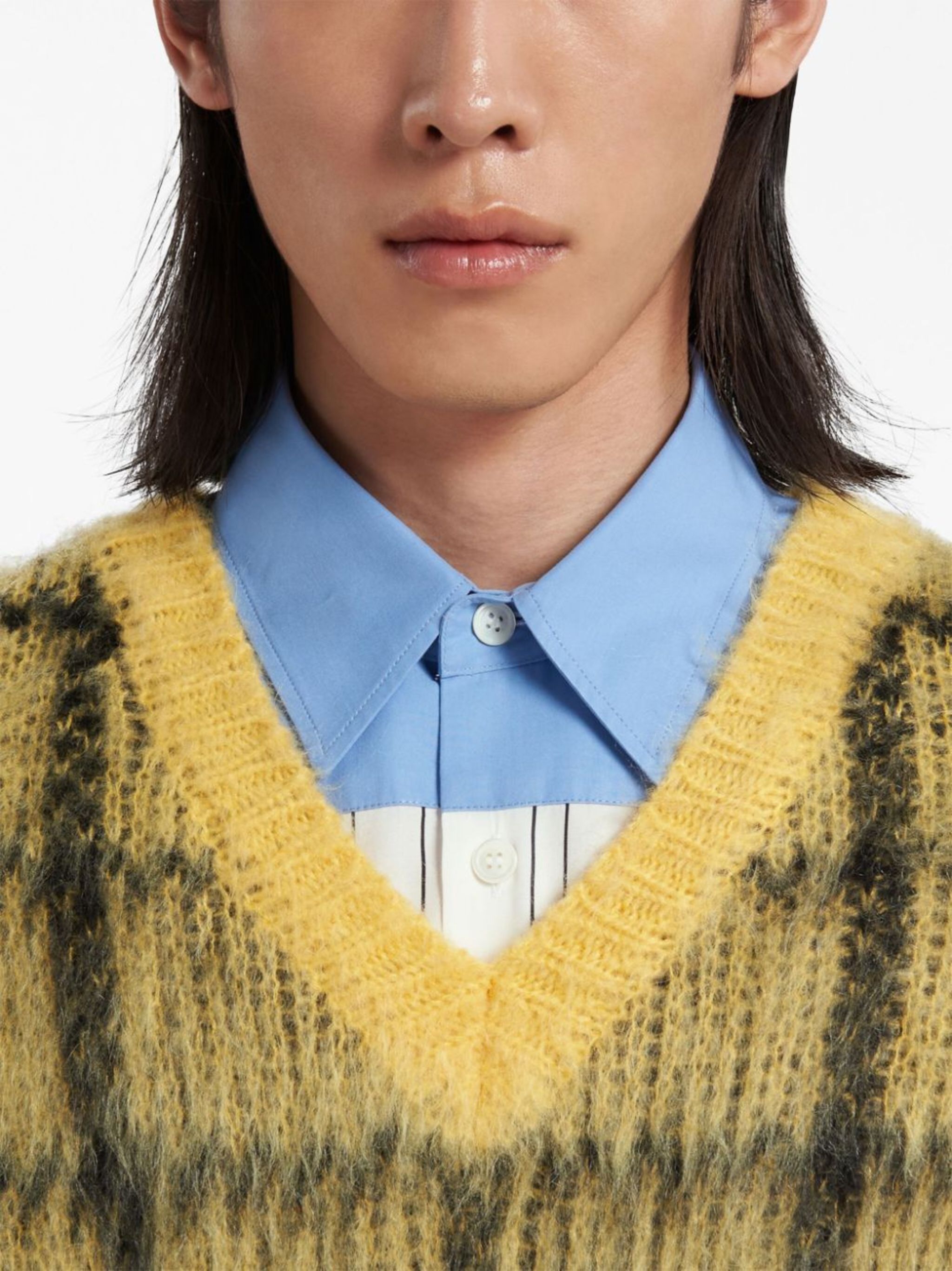 Marni o1w1db10824 Checked Vest in Yellow Black Size US L / EU 52-54 / 3 - 4 Thumbnail