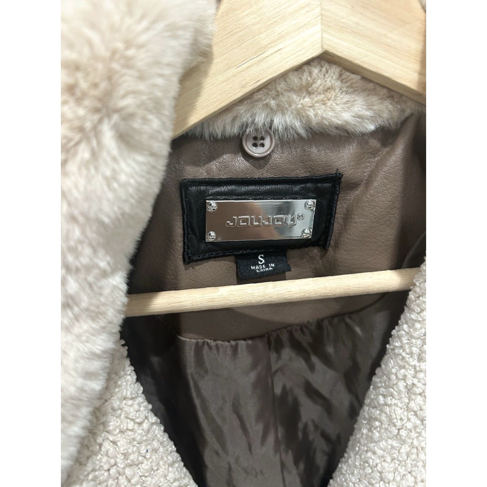 Vintage NEW JouJou Pilot Brown Vegan Leather Faux Fur Motorcycle Jacket S Women Biker Short Zip Lined Buckle Zipper Regular Fit | Fall Spring Winter Size S / US 4 / IT 40 - 7 Thumbnail