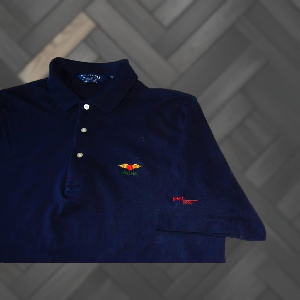 Ralph Lauren VINTAGE Polo Golf Men's Polo Shirt Size Large Blue Cotton Short Sleeve 90s Ralph Lauren Size US L / EU 52-54 / 3 - 1 Thumbnail