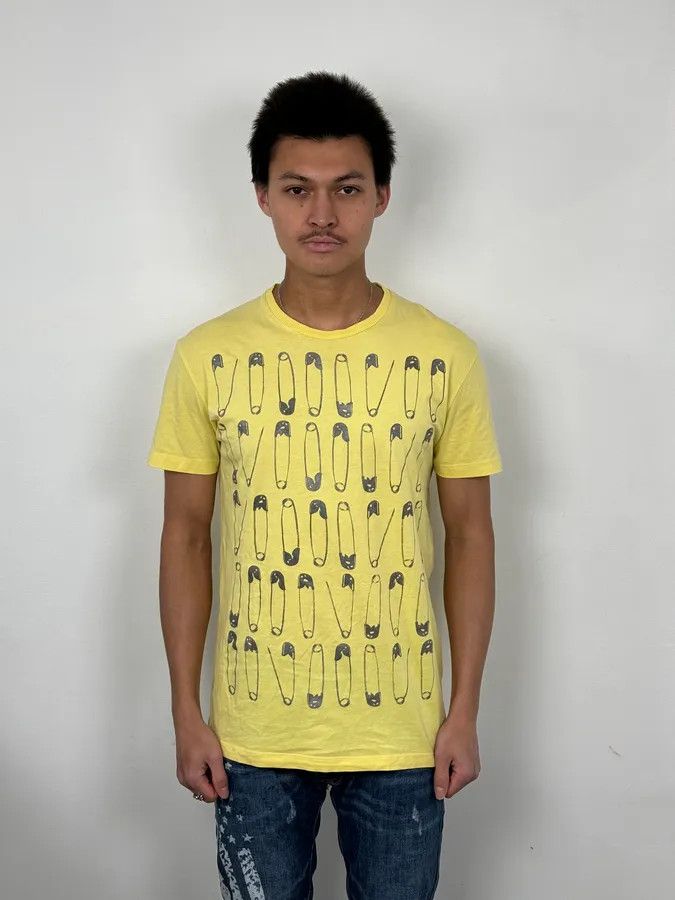 Dsquared2 SS2017 DSquared2 Yellow Pinstriped T-Shirt Size US M / EU 48-50 / 2 - 2 Thumbnail